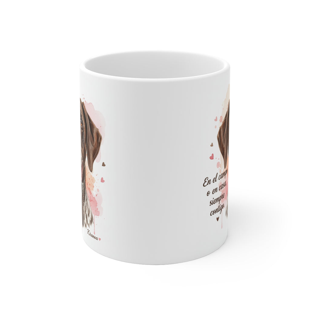 Taza cerámica Braco Alemán 325 ml vista lateral