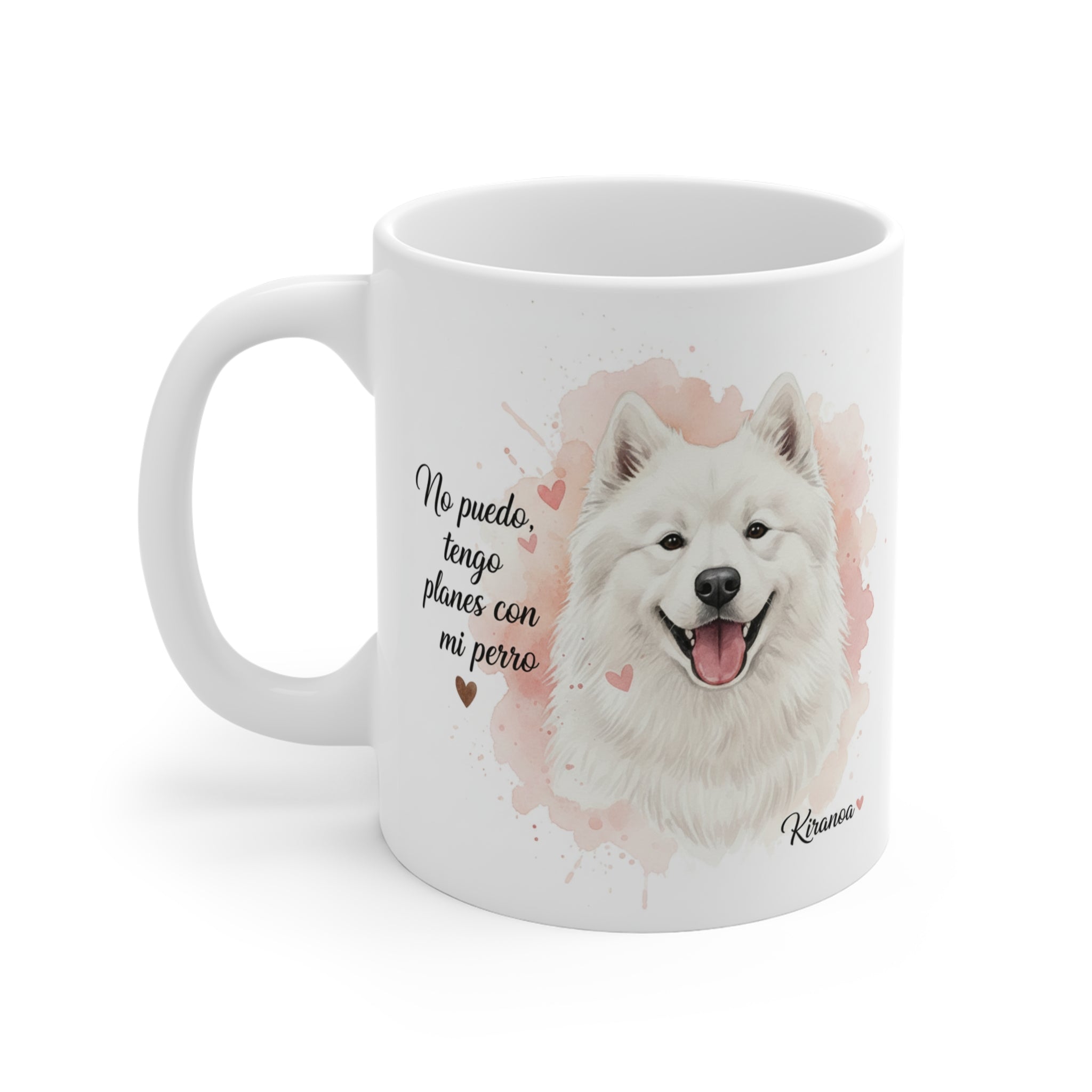 Taza cerámica Samoyedo con diseño impreso en ambas caras – vista trasera