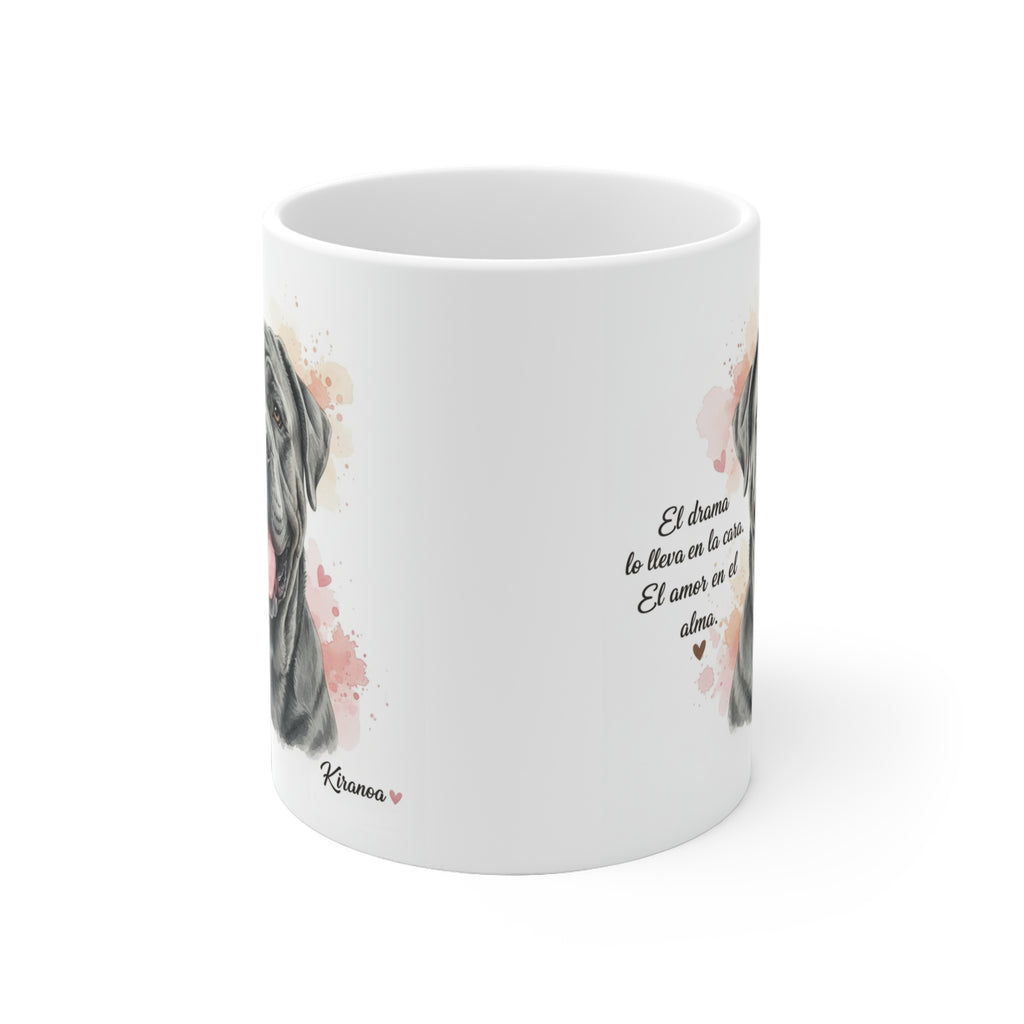 Taza cerámica Mastín Napolitano 325 ml – vista lateral
