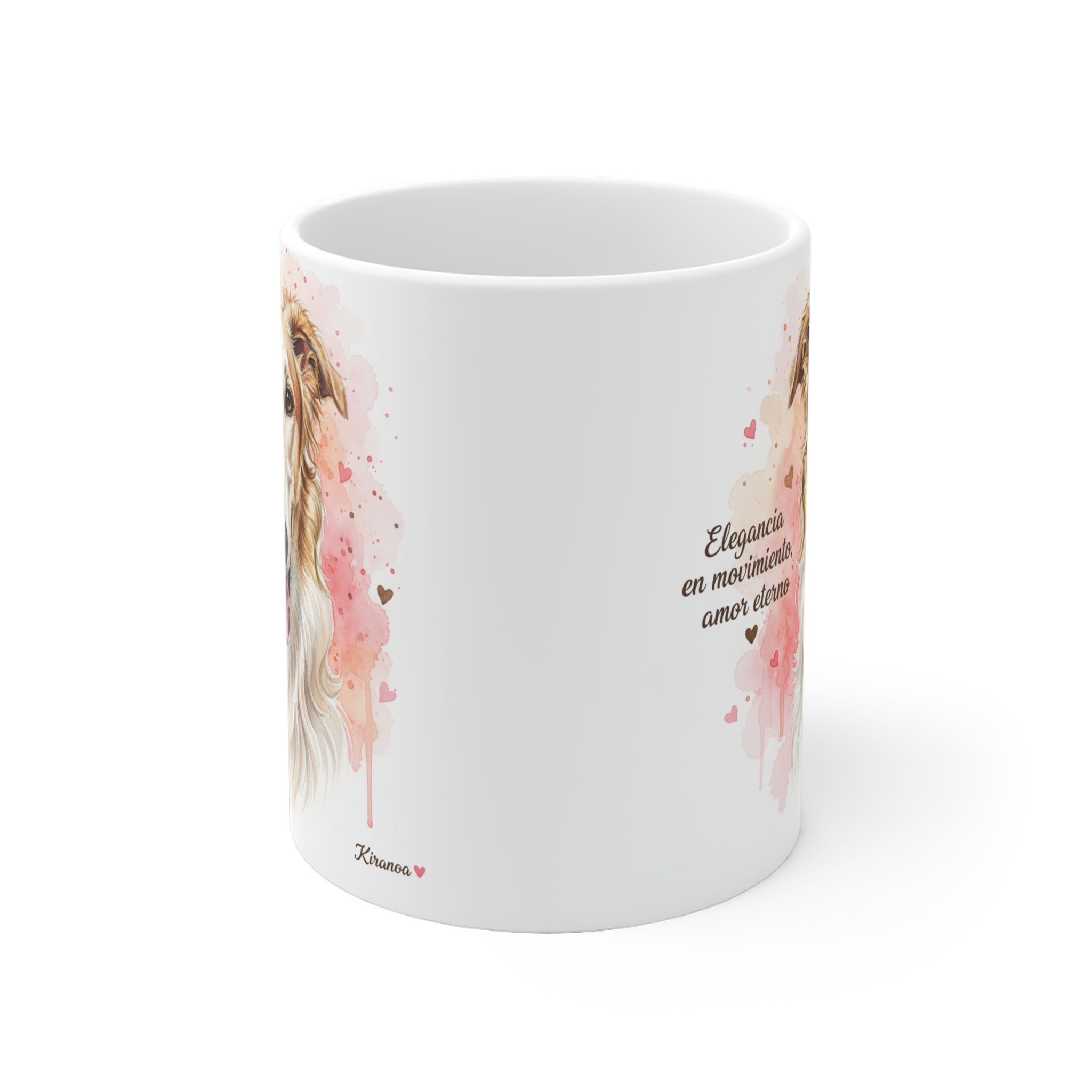 Taza cerámica Borzoi 325 ml – vista lateral