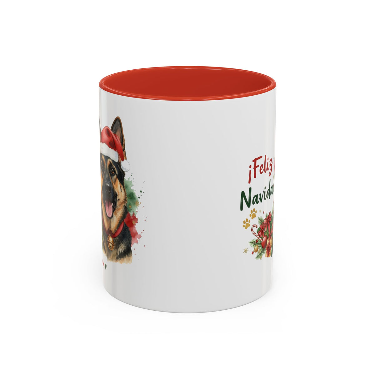 Taza Navideña Pastor Alemán | ¡Feliz Navidad!