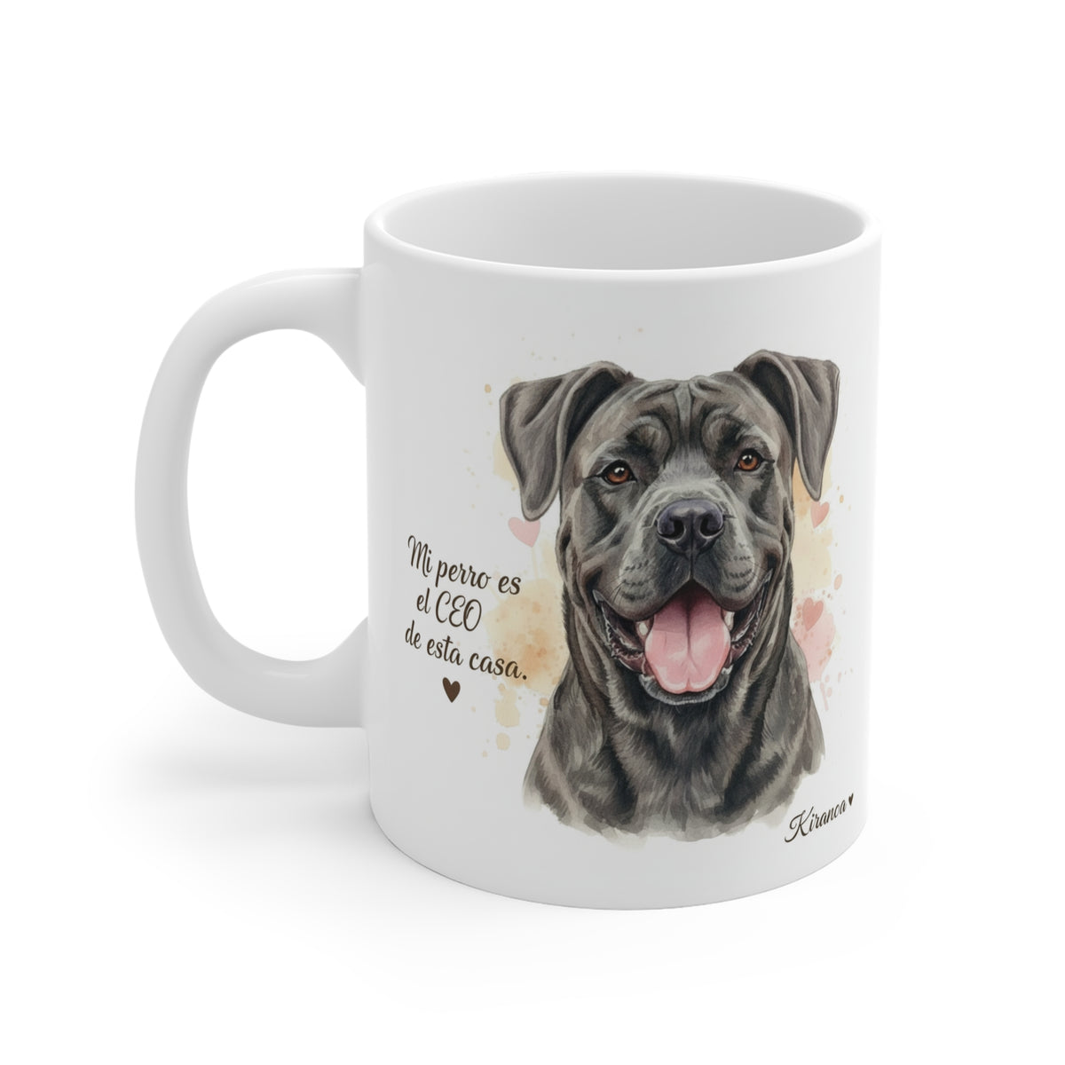 Taza cerámica Cane Corso con diseño impreso en ambas caras – vista trasera