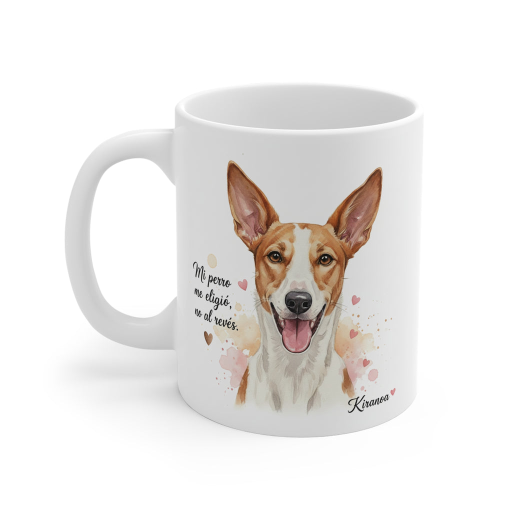 Taza cerámica Podenco con diseño impreso en ambas caras – vista trasera