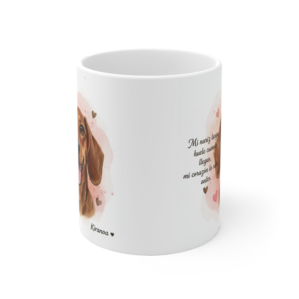 Taza cerámica Dachshund 325 ml – vista lateral