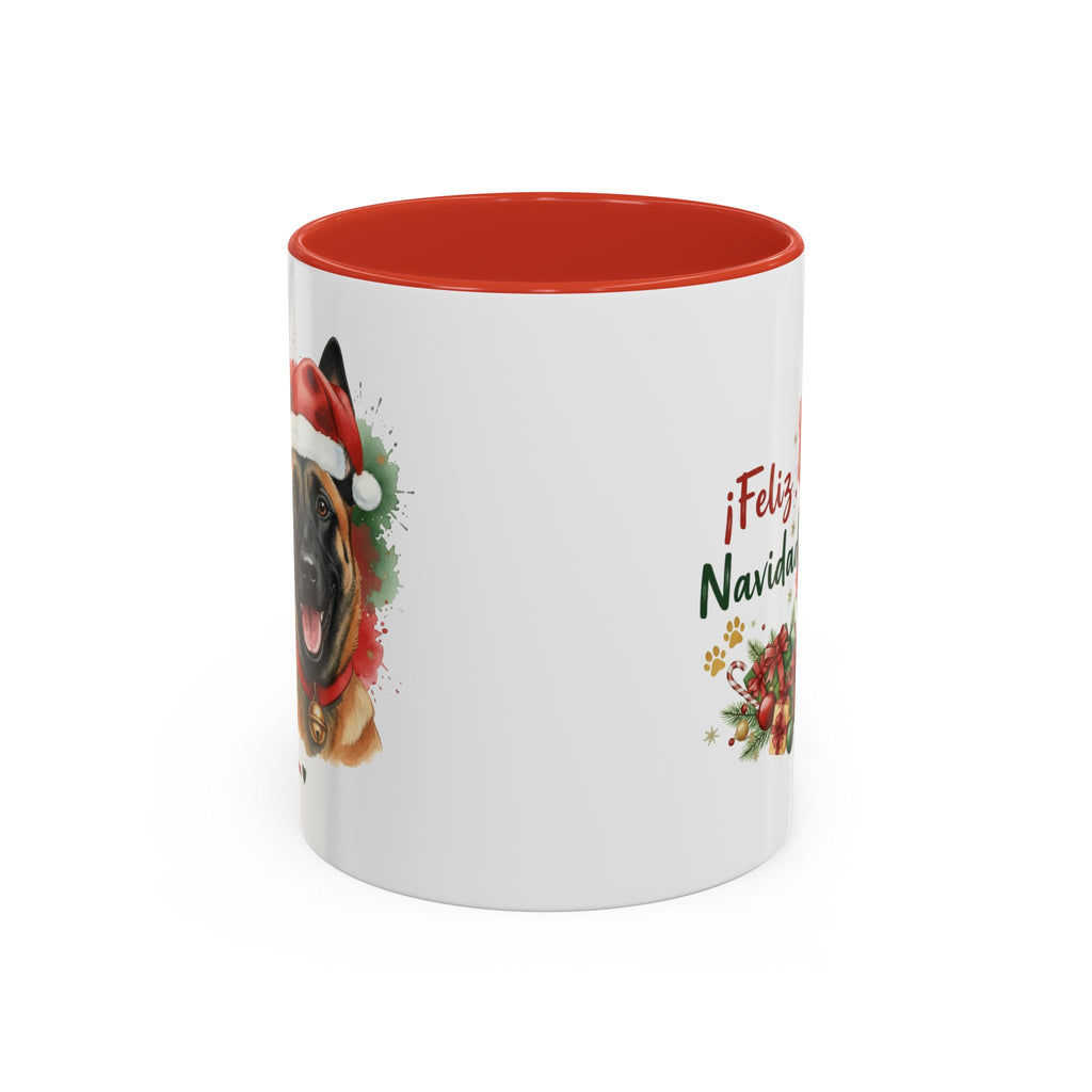 Taza Navideña Pastor Belga Malinois | ¡Feliz Navidad!