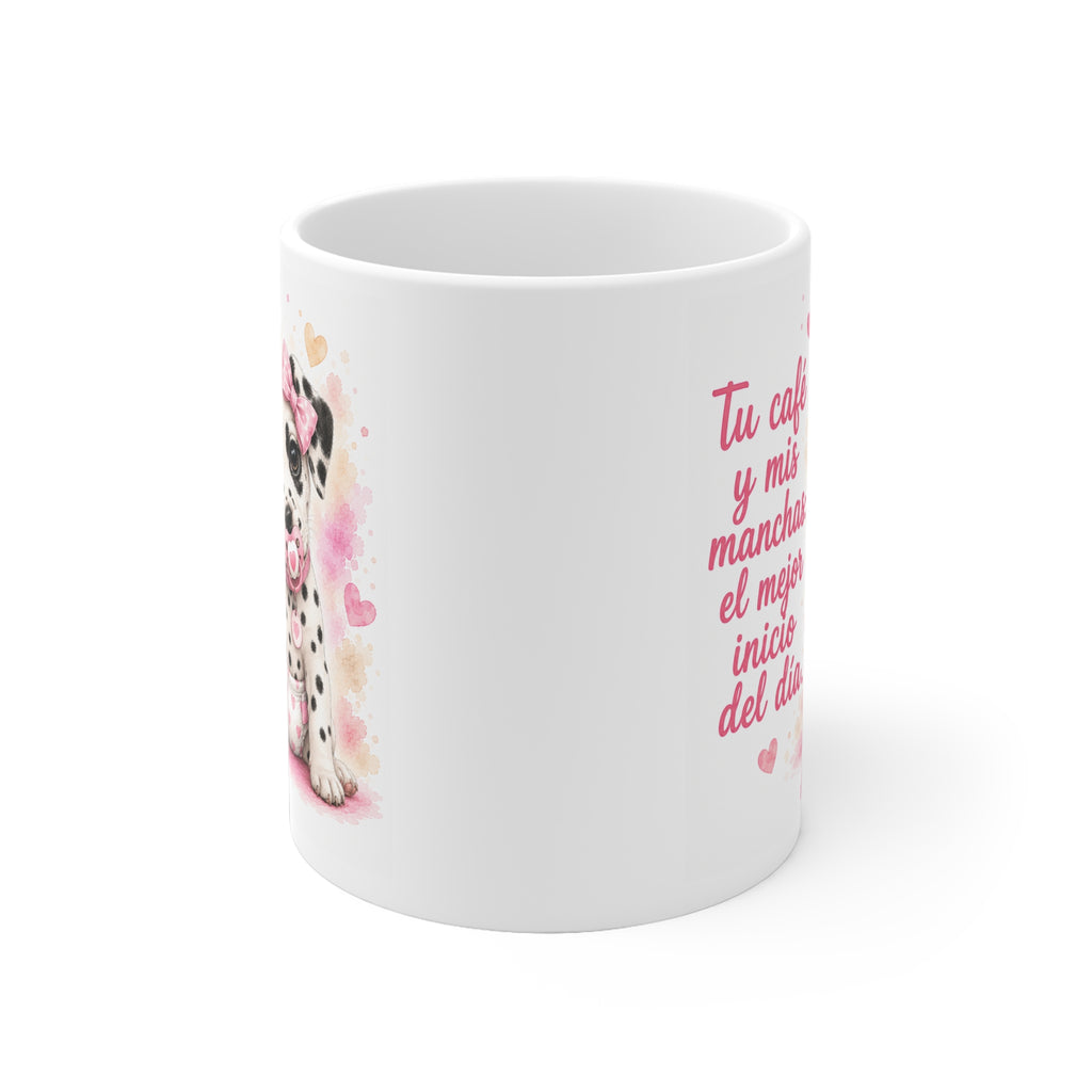 Taza cerámica Dálmata Pink 325 ml – vista lateral