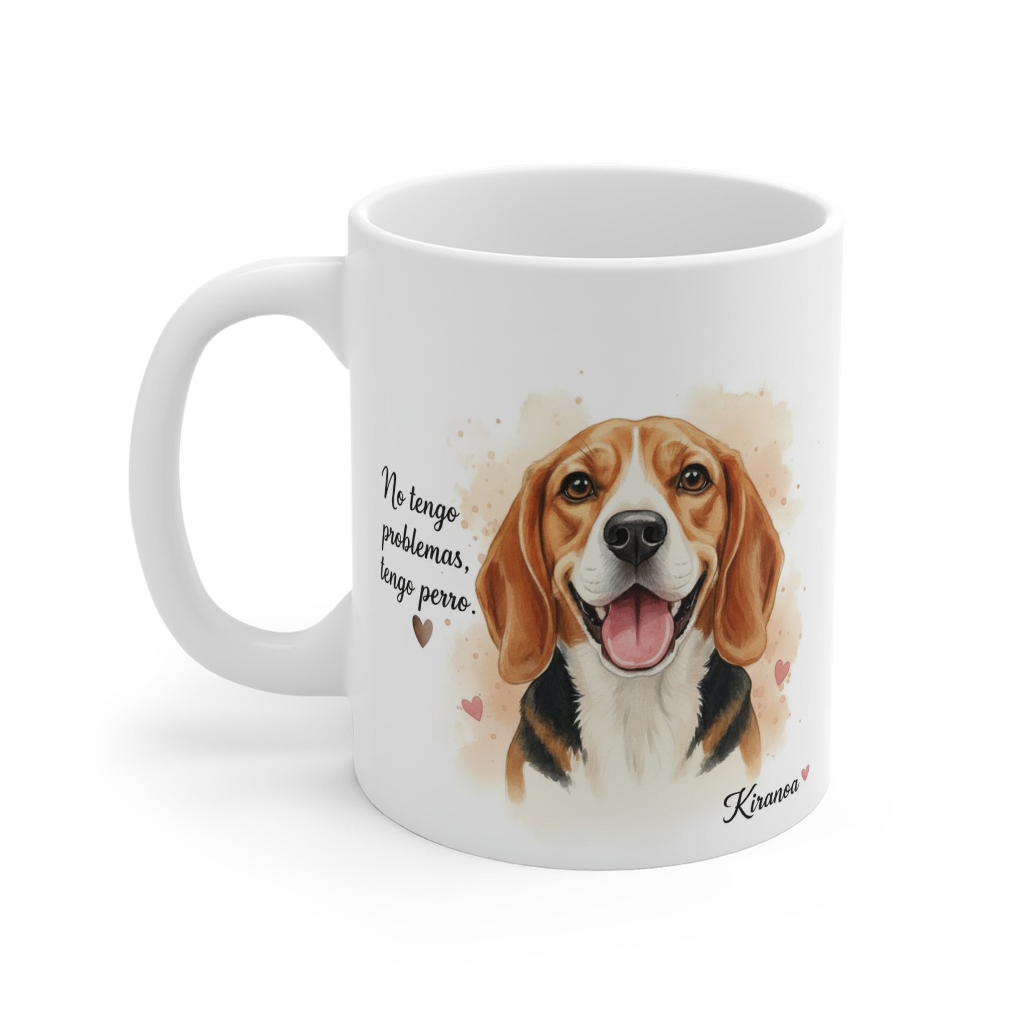 Taza Beagle cara trasera — diseño impreso en ambas caras — Kiranoa