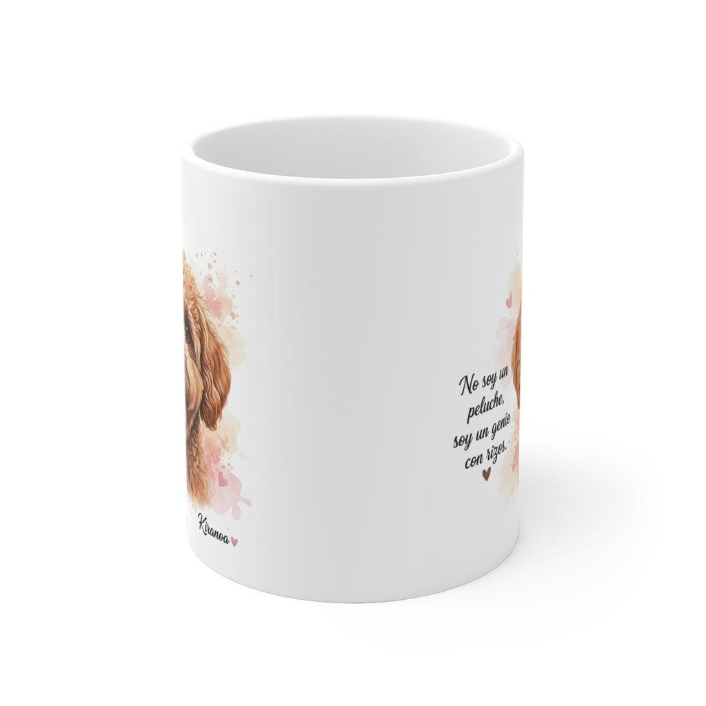 Taza cerámica Caniche Albaricoque 325 ml – vista lateral