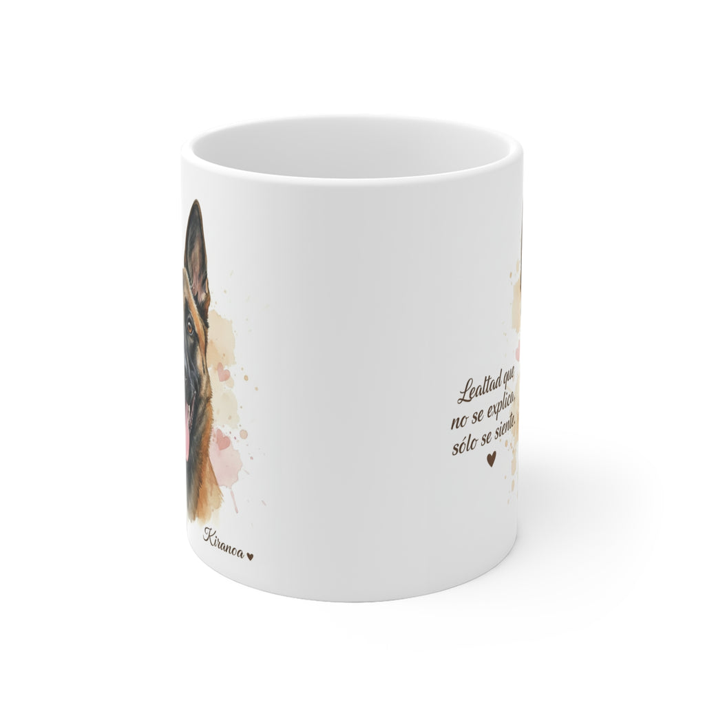 Taza cerámica Malinois 325 ml – vista lateral