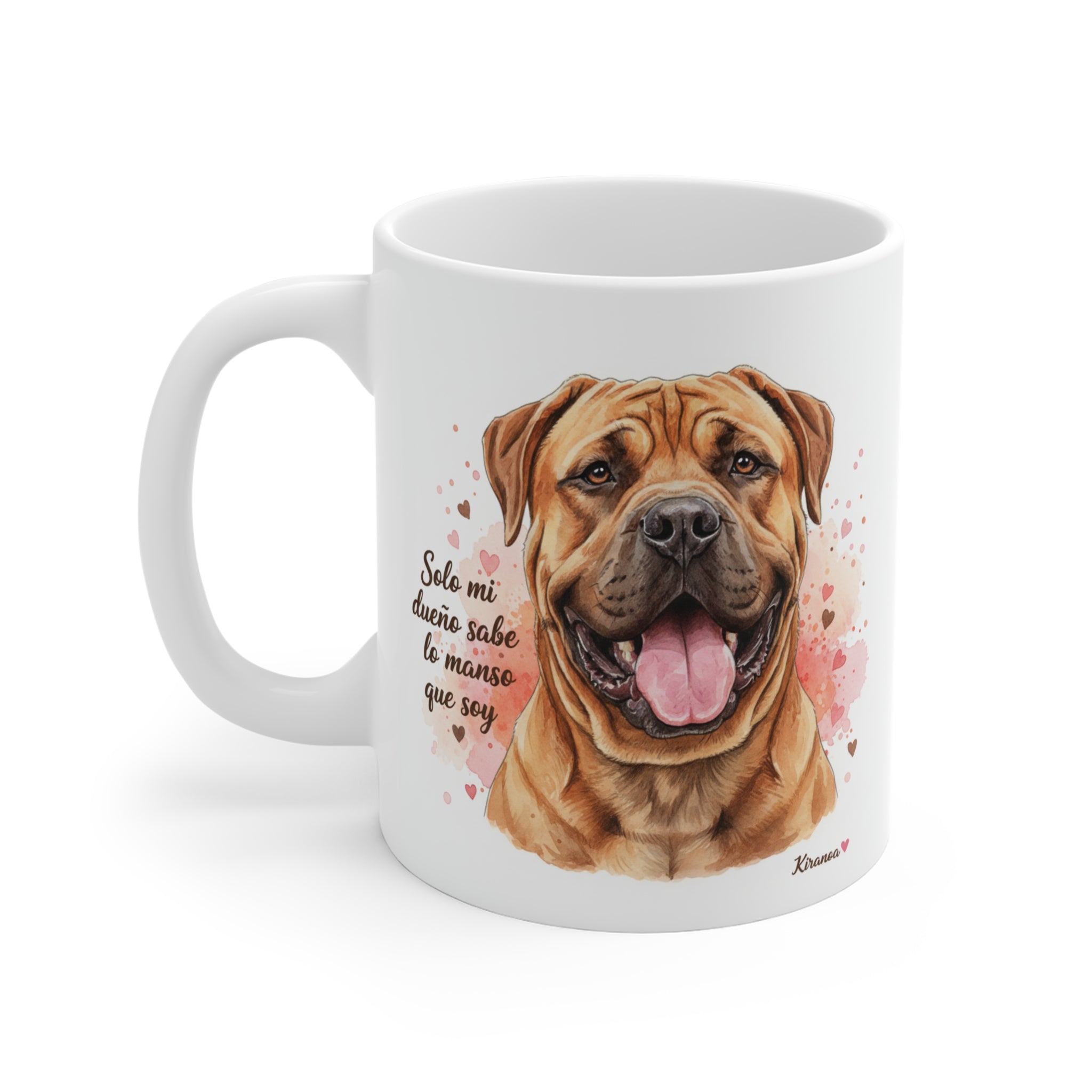 Taza cerámica Boerboel con diseño impreso en ambas caras – vista trasera