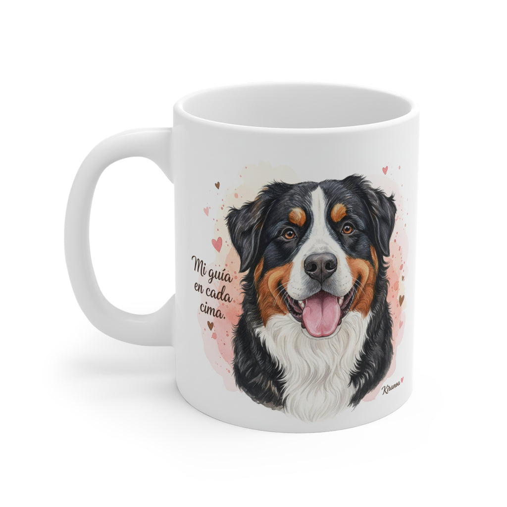 Taza cerámica Boyero de Berna con diseño impreso en ambas caras vista trasera