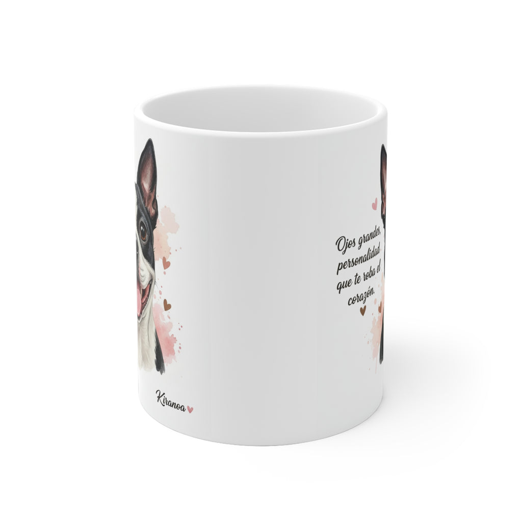 Taza cerámica Boston Terrier 325 ml – vista lateral
