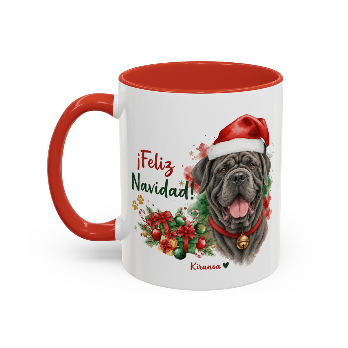 Taza Navideña Mastín Napolitano | ¡Feliz Navidad!