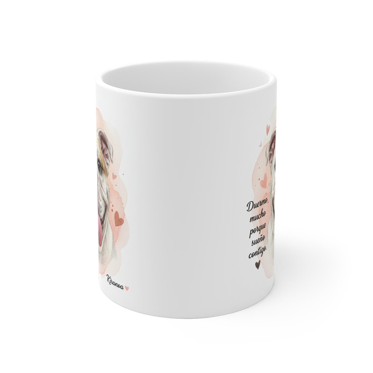 Taza cerámica Bulldog Inglés 325 ml – vista lateral