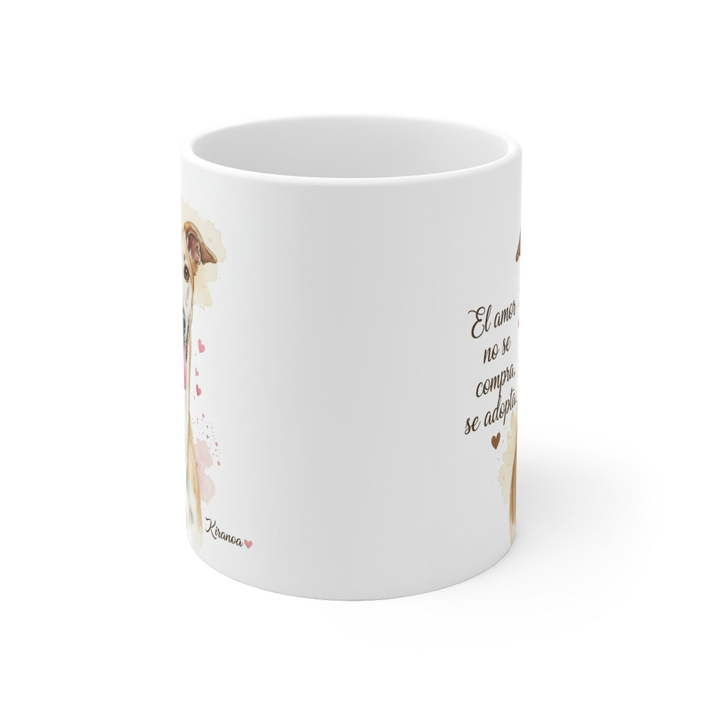 Taza cerámica Galgo 325 ml – vista lateral