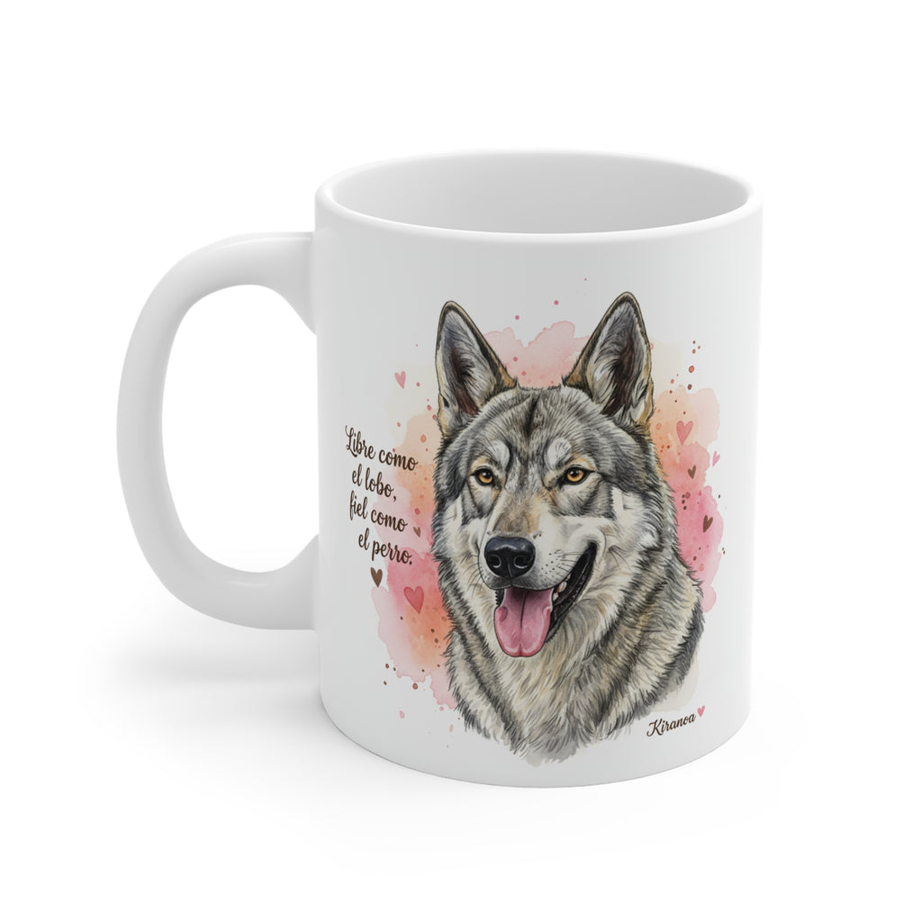 Taza cerámica Labrador con diseño impreso en ambas caras – vista trasera