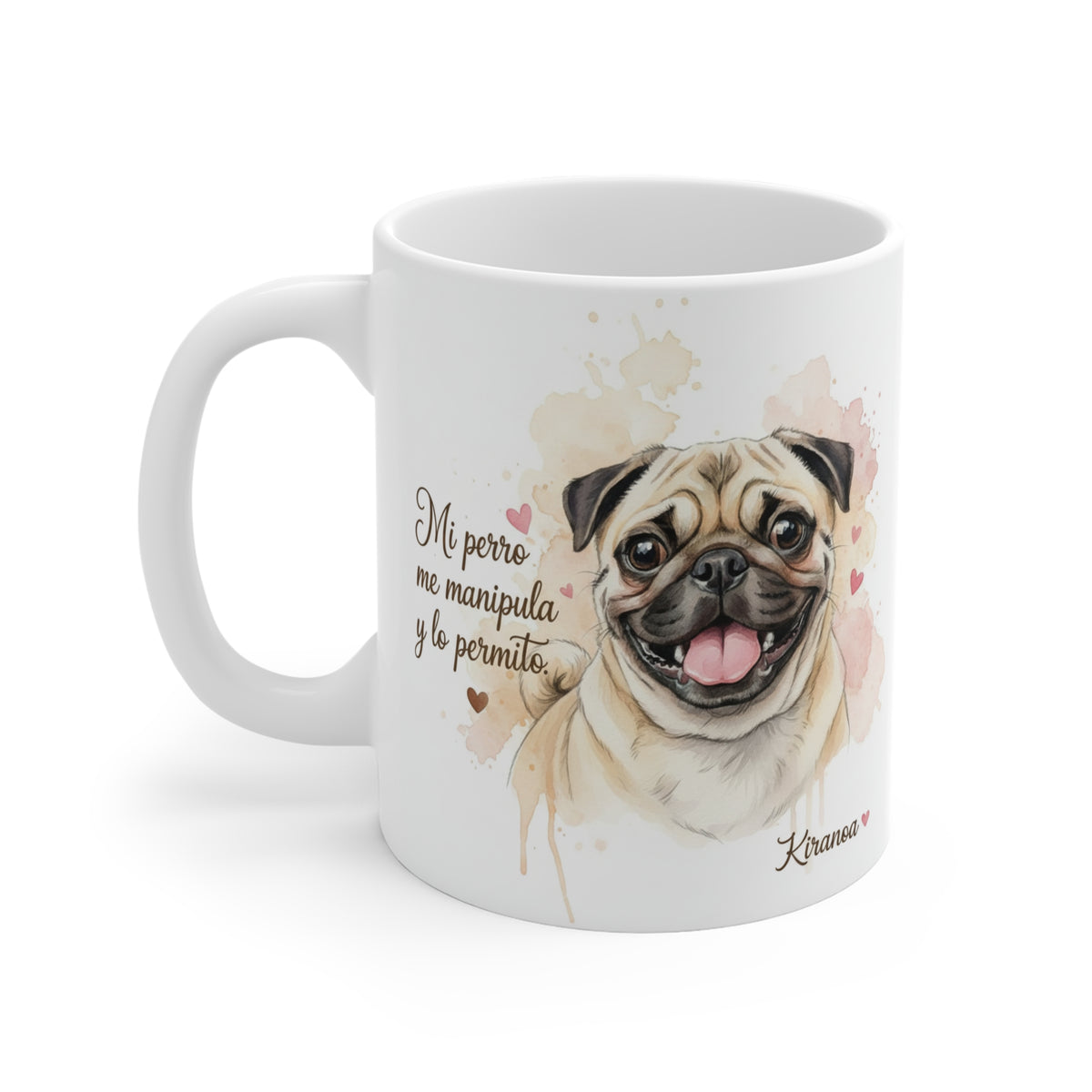Taza cerámica Carlino con diseño impreso en ambas caras – vista trasera