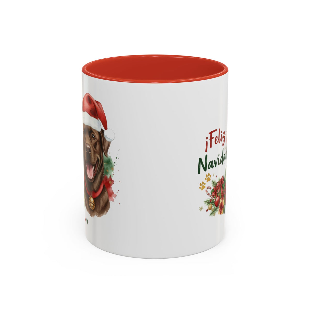 Taza Navideña Labrador Chocolate | ¡Feliz Navidad!