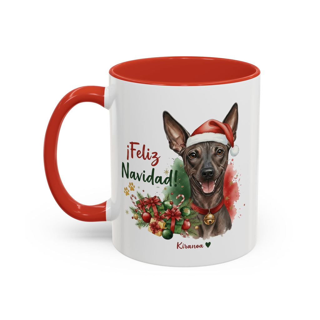 Taza Navideña Viringo Perro sin Pelo del Perú | ¡Feliz Navidad!