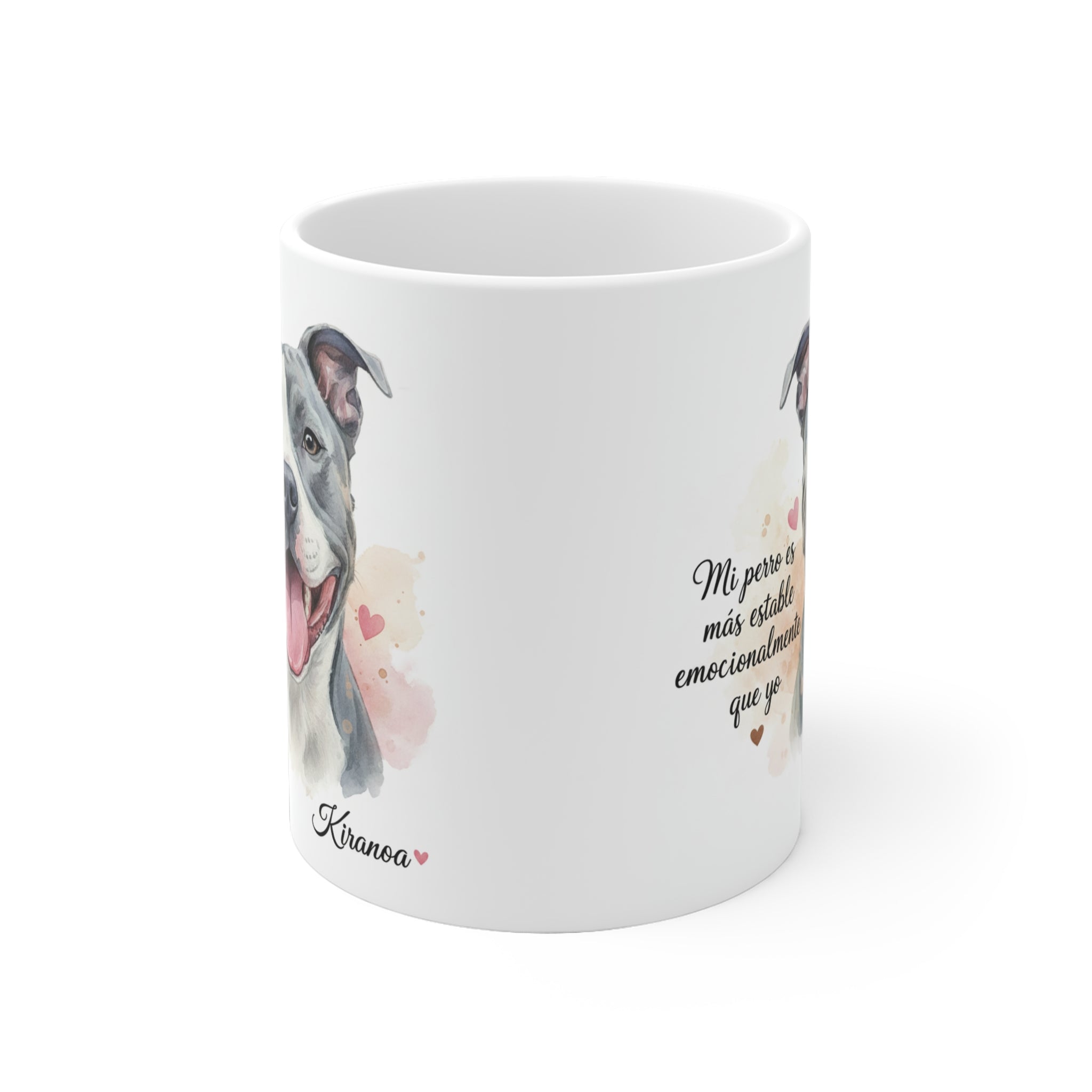 Taza cerámica Pit Bull 325 ml – vista lateral