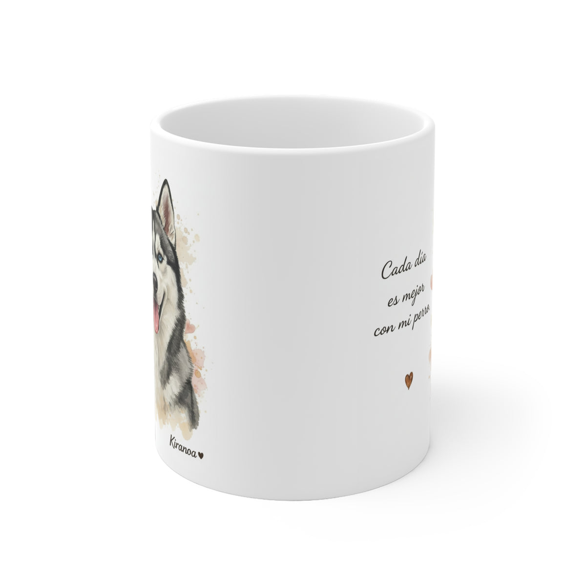 Taza cerámica Husky Siberiano 325 ml – vista lateral