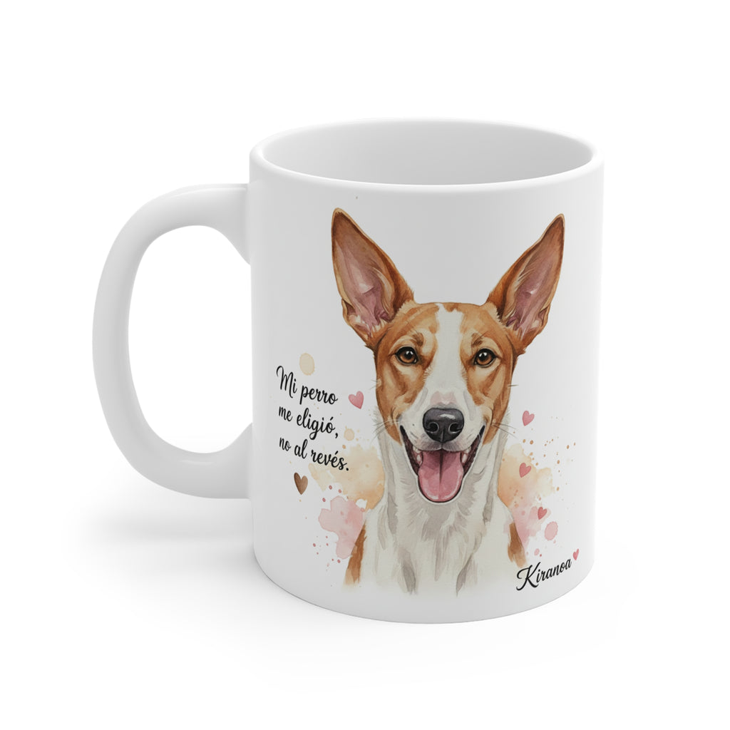 Taza cerámica Podenco con diseño impreso en ambas caras – vista trasera