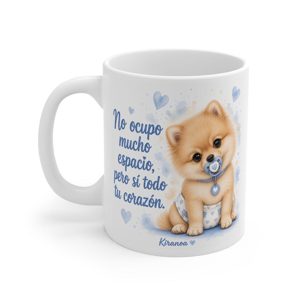 Taza cerámica Pomerania Pink con diseño impreso en ambas caras – vista trasera
