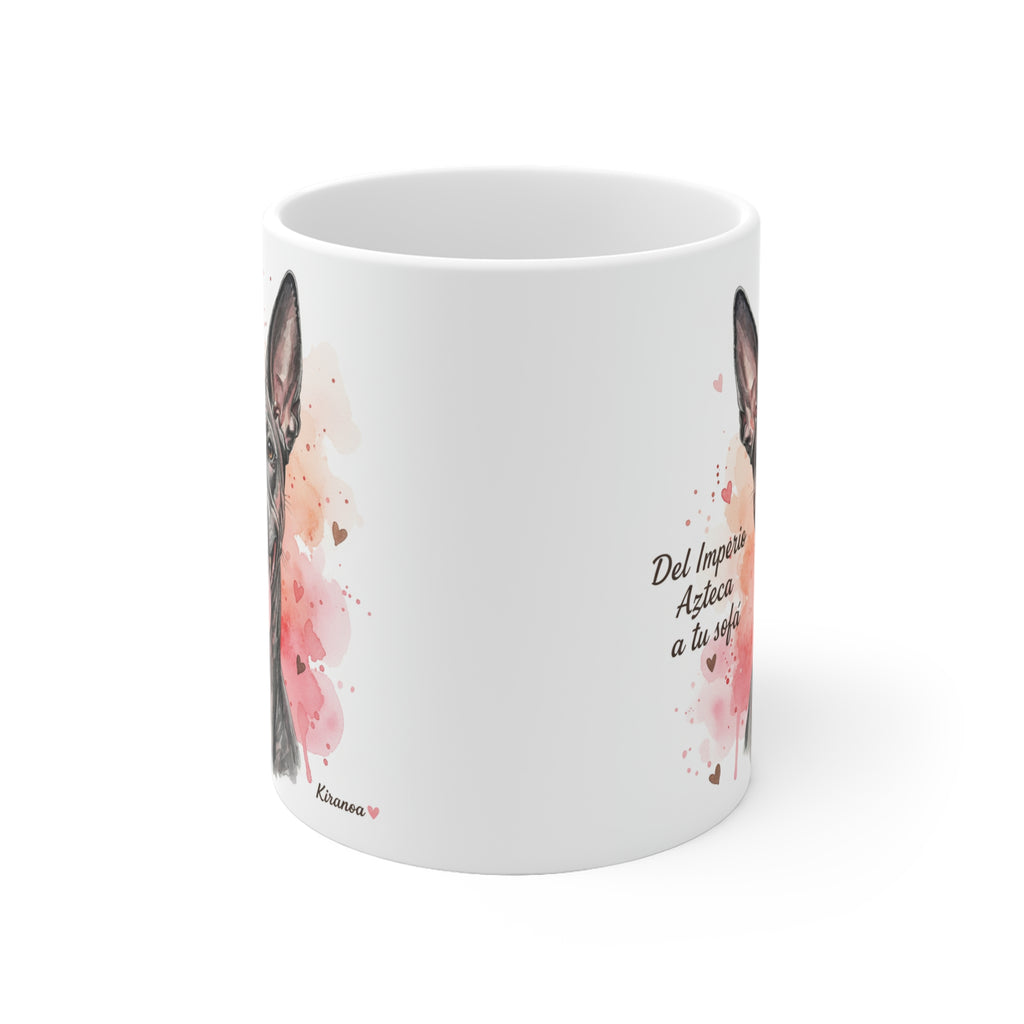 Taza cerámica Xoloitzcuintle 325 ml – vista lateral