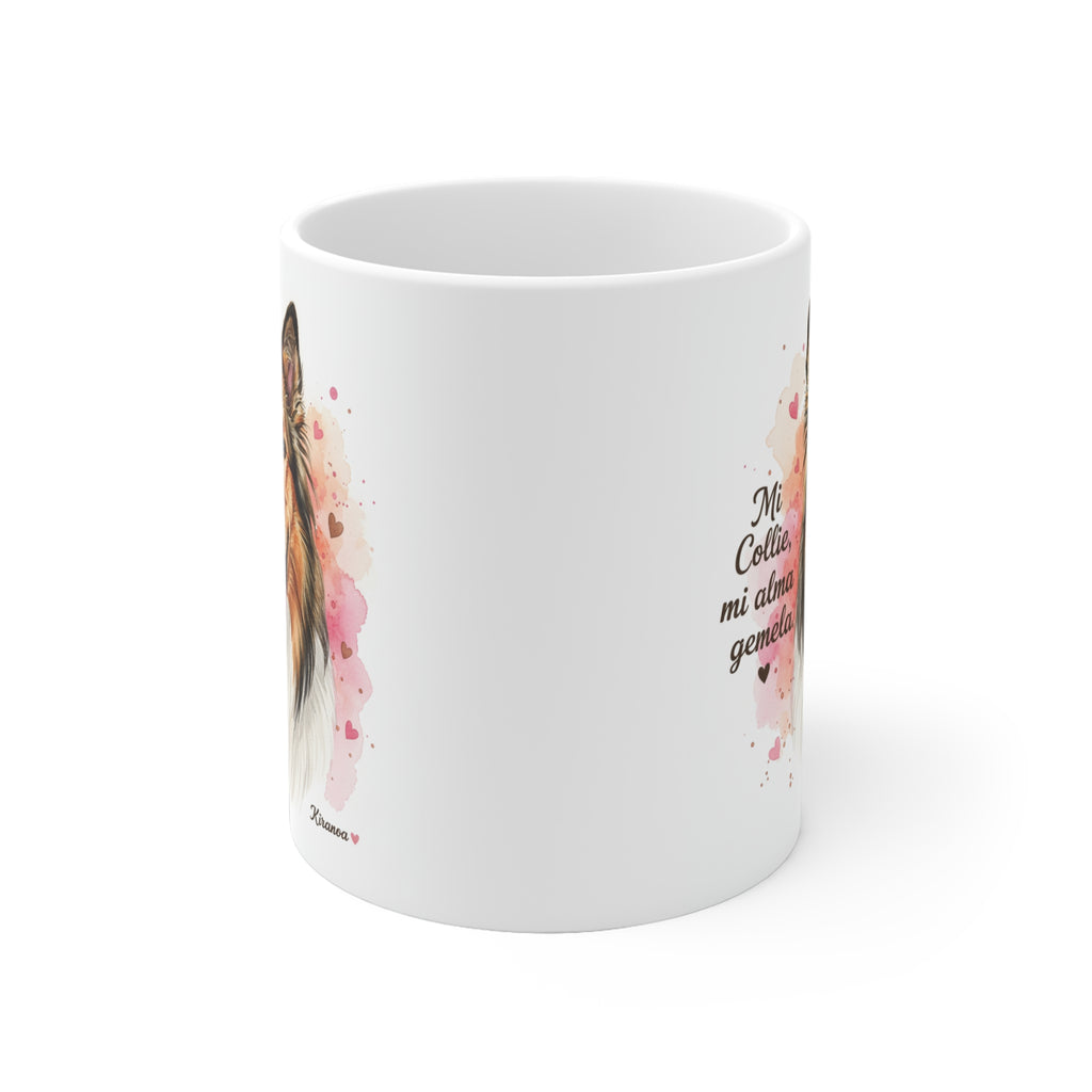 Taza cerámica Rough Collie 325 ml – vista lateral
