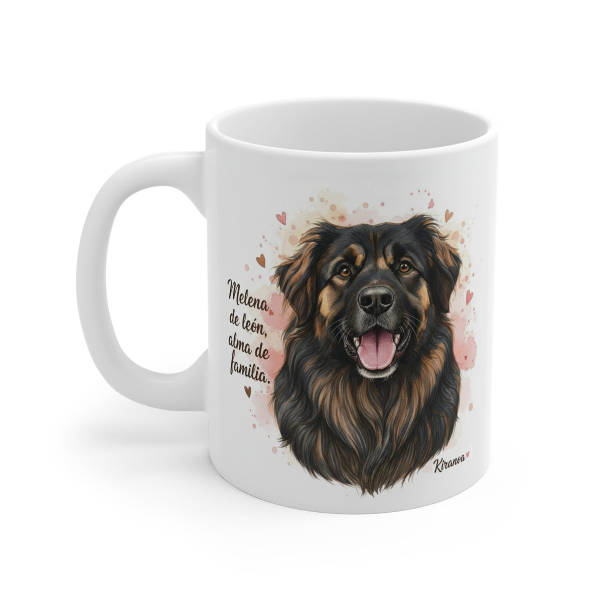 Taza cerámica Leonberger con diseño impreso en ambas caras – vista trasera