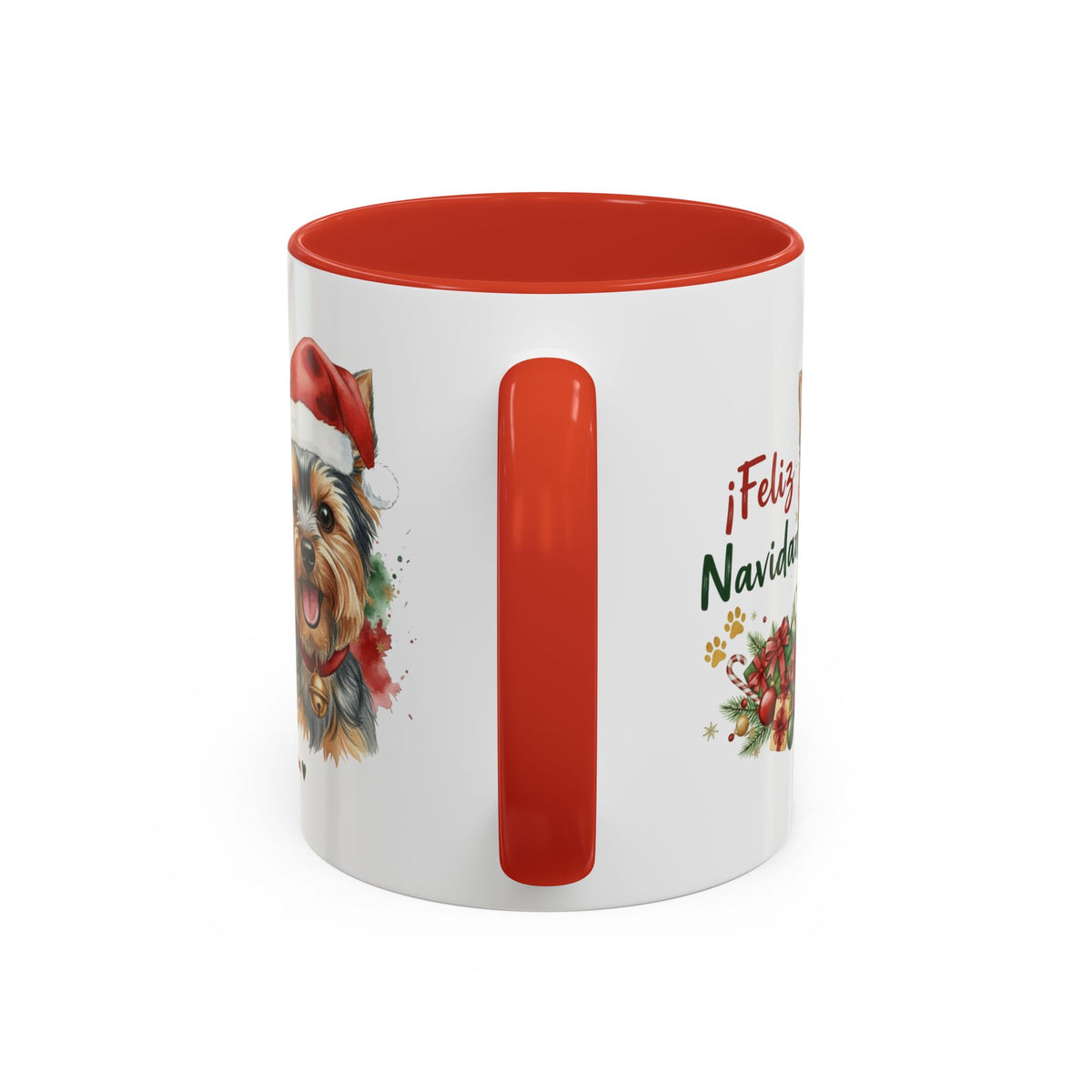 Taza Navideña Yorkshire Terrier | ¡Feliz Navidad!
