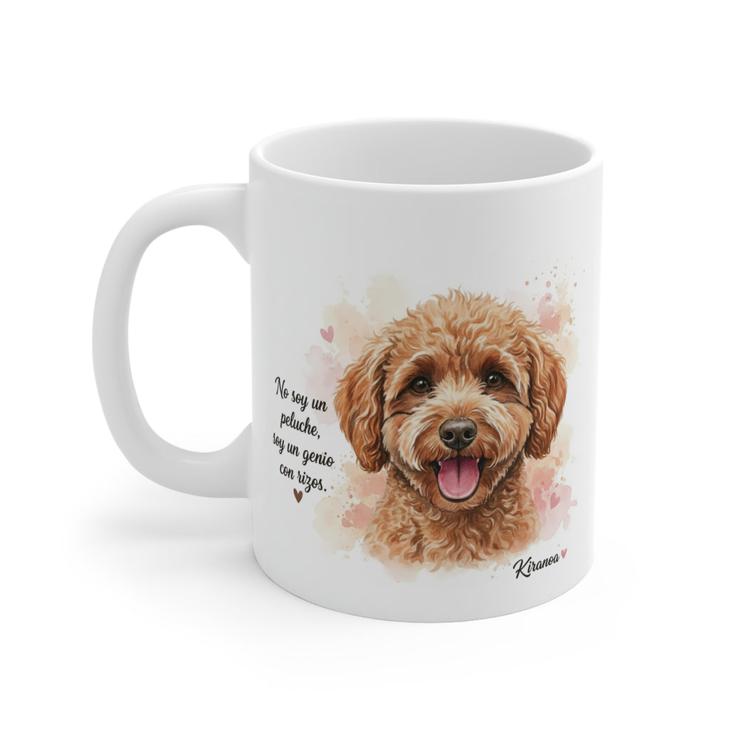 Taza cerámica Caniche Albaricoque con diseño impreso en ambas caras – vista trasera