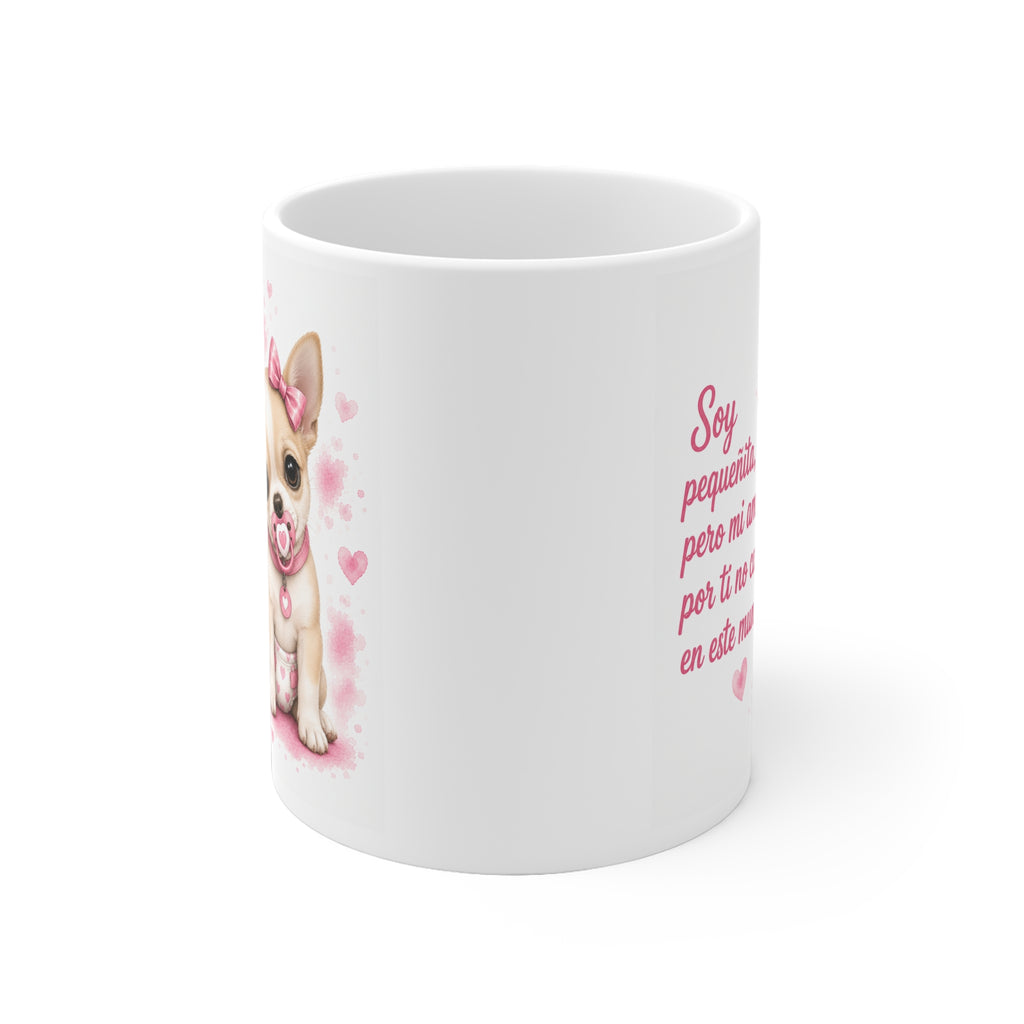 Taza cerámica Chihuahua Pink 325 ml – vista lateral