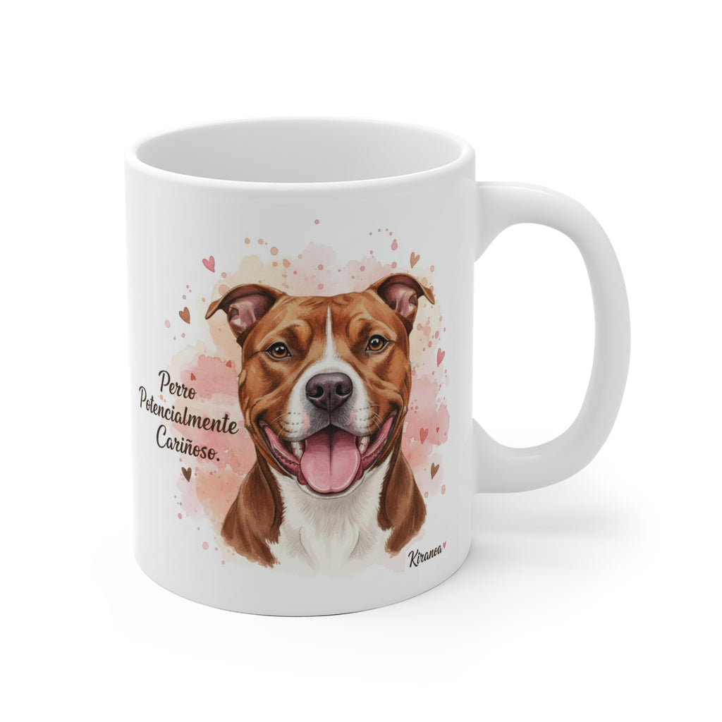 Taza Pit Bull Terrier Americano | Perro Potencialmente Cariñoso