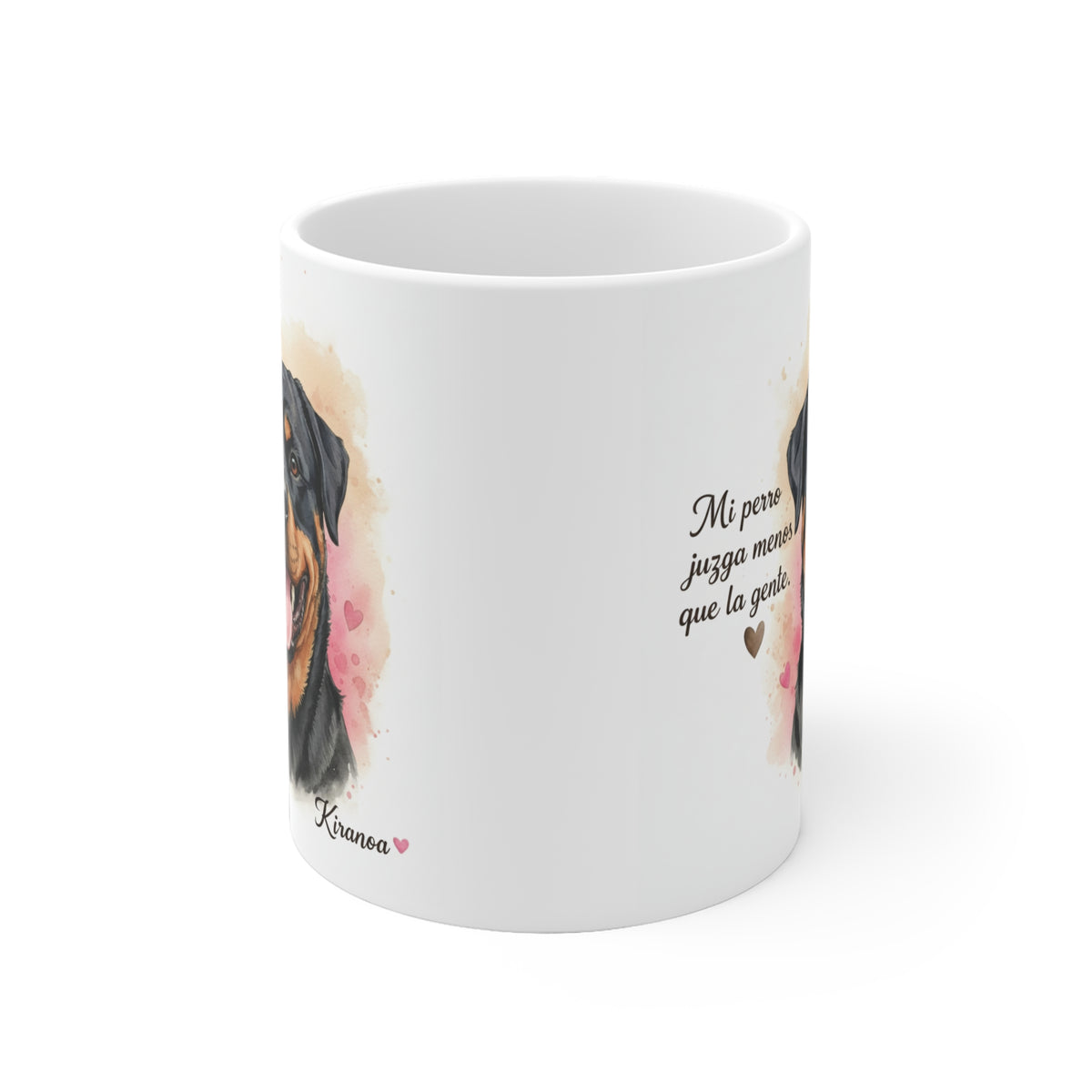 Taza cerámica Rottweiler 325 ml – vista lateral