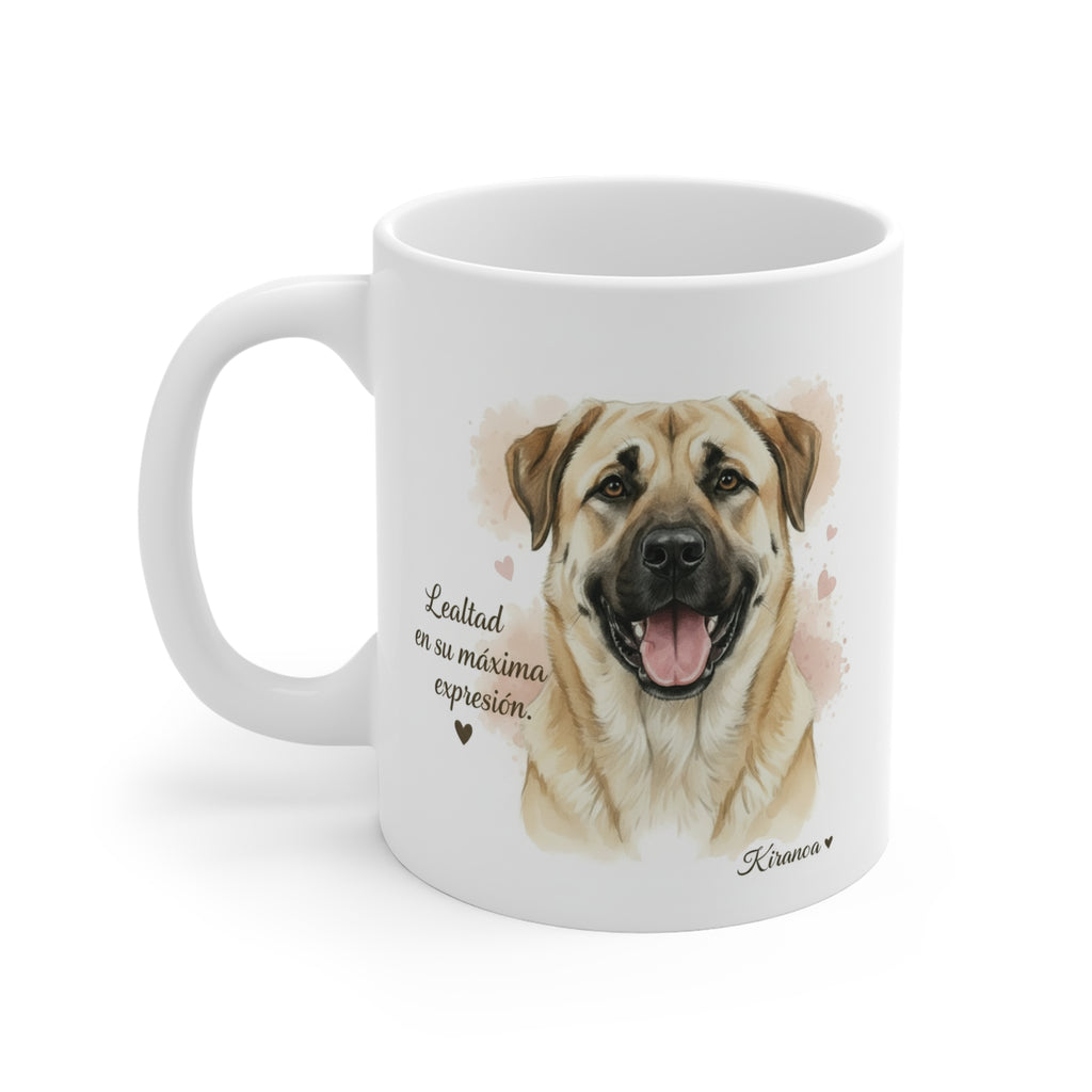 Taza cerámica Kangal con diseño impreso en ambas caras – vista trasera