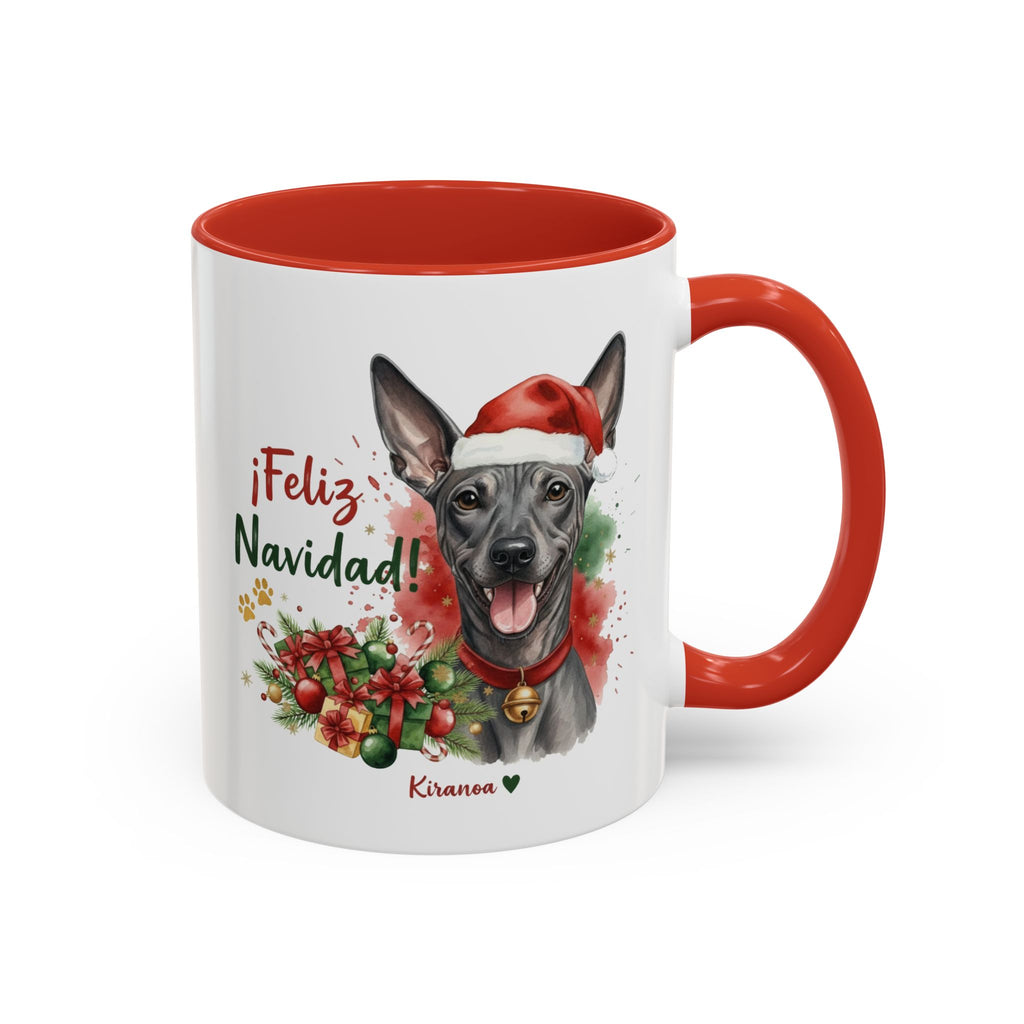 Taza Navideña Xoloitzcuintli Perro Sin Pelo Xolo | ¡Feliz Navidad!