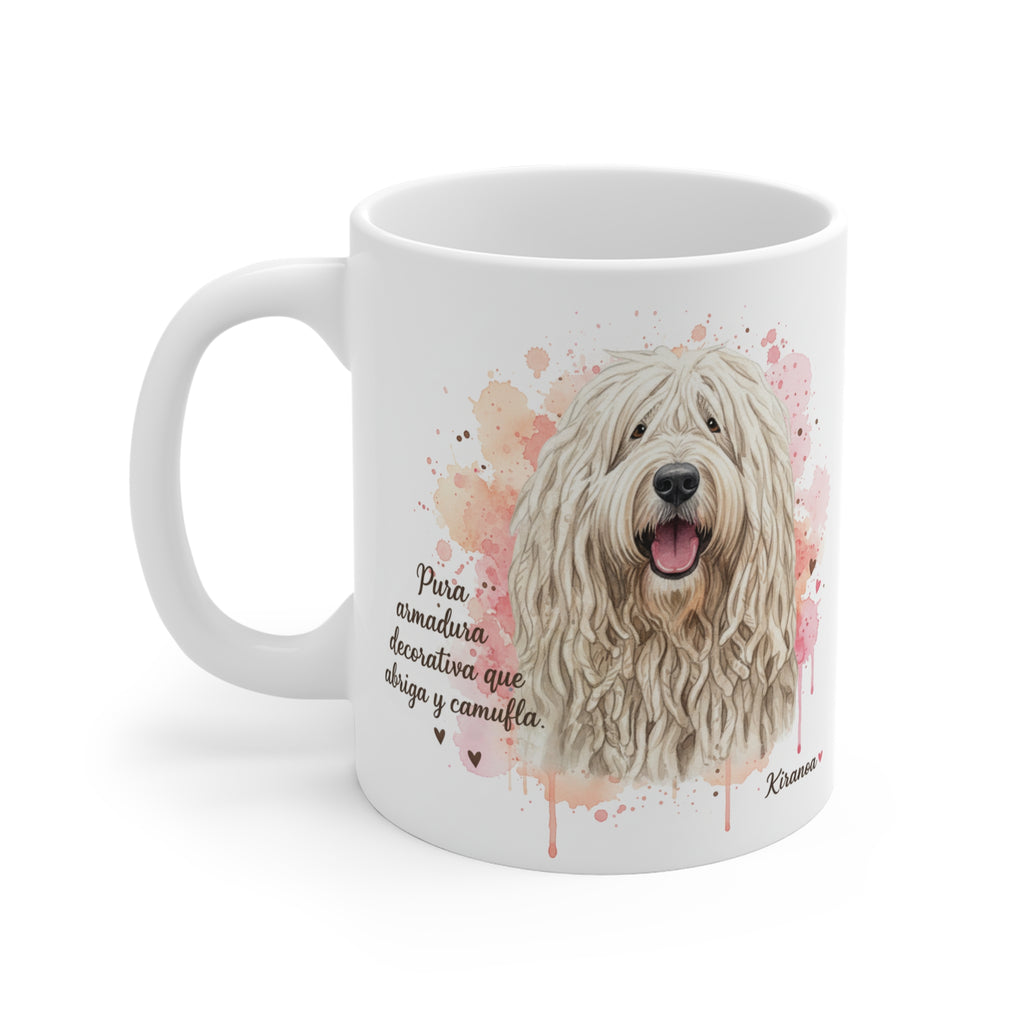 Taza cerámica Komondor con diseño impreso en ambas caras – vista trasera