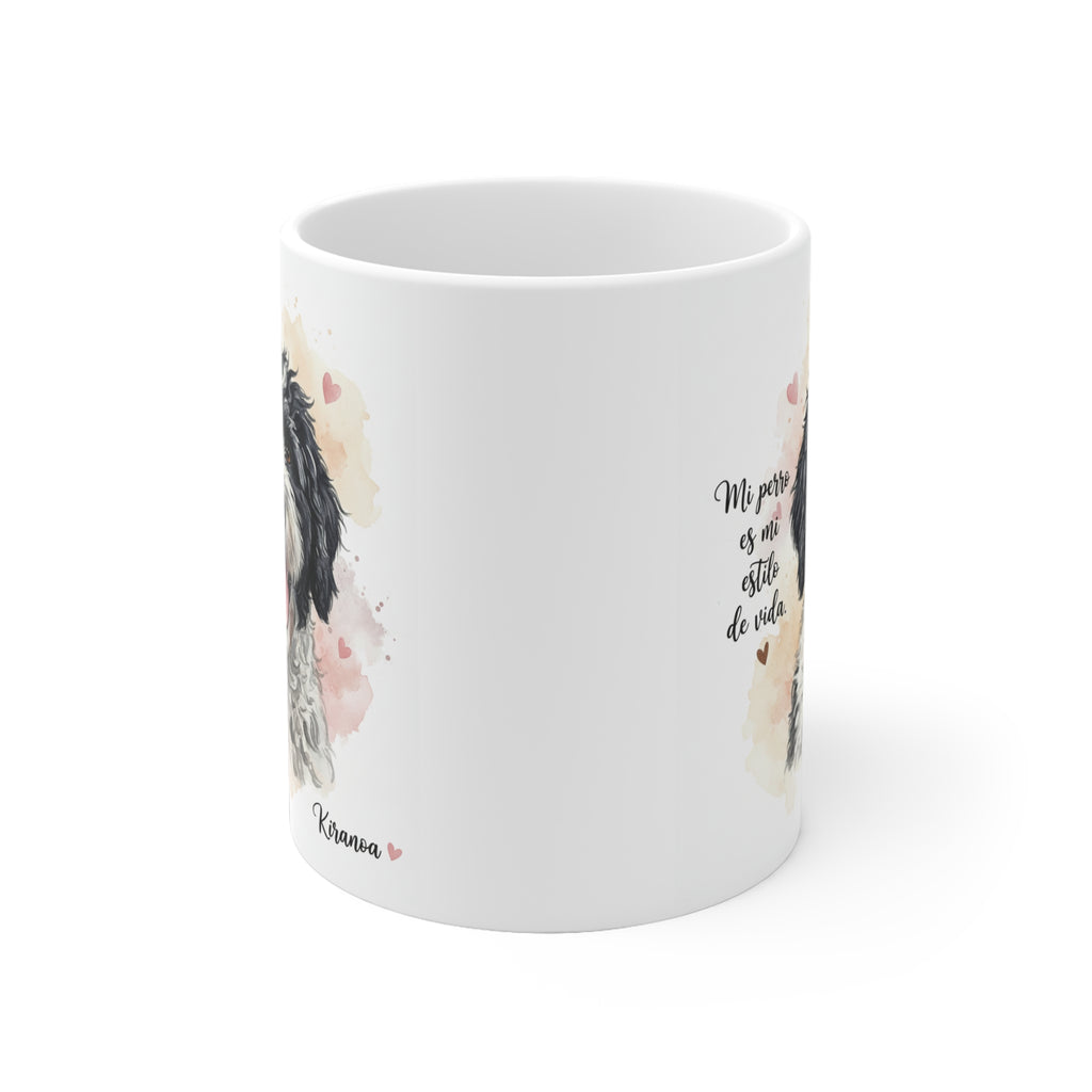 Taza cerámica Perro de Agua Español 325 ml – vista lateral