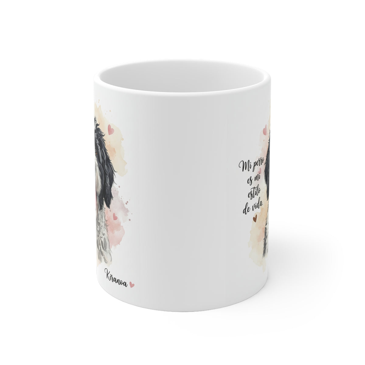 Taza cerámica Perro de Agua Español 325 ml – vista lateral