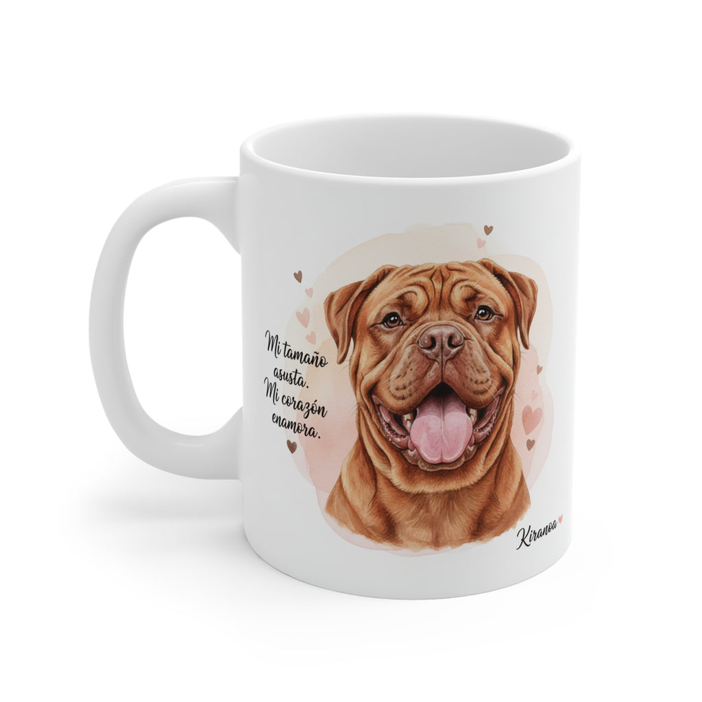 Taza Dogo de Burdeos cara trasera — diseño impreso en ambas caras — Kiranoa