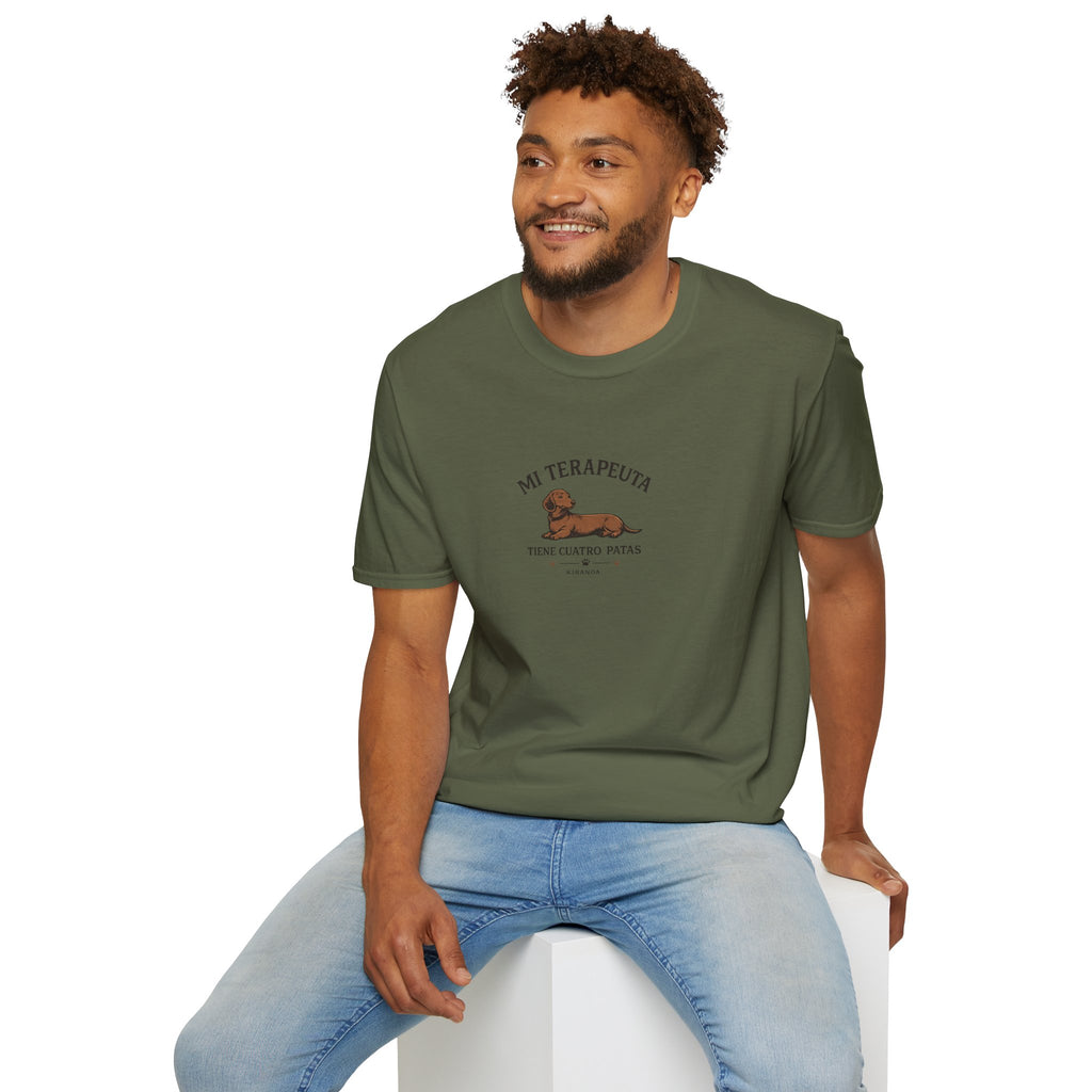 Camiseta perro salchicha - Mi terapeuta tiene cuatro patas