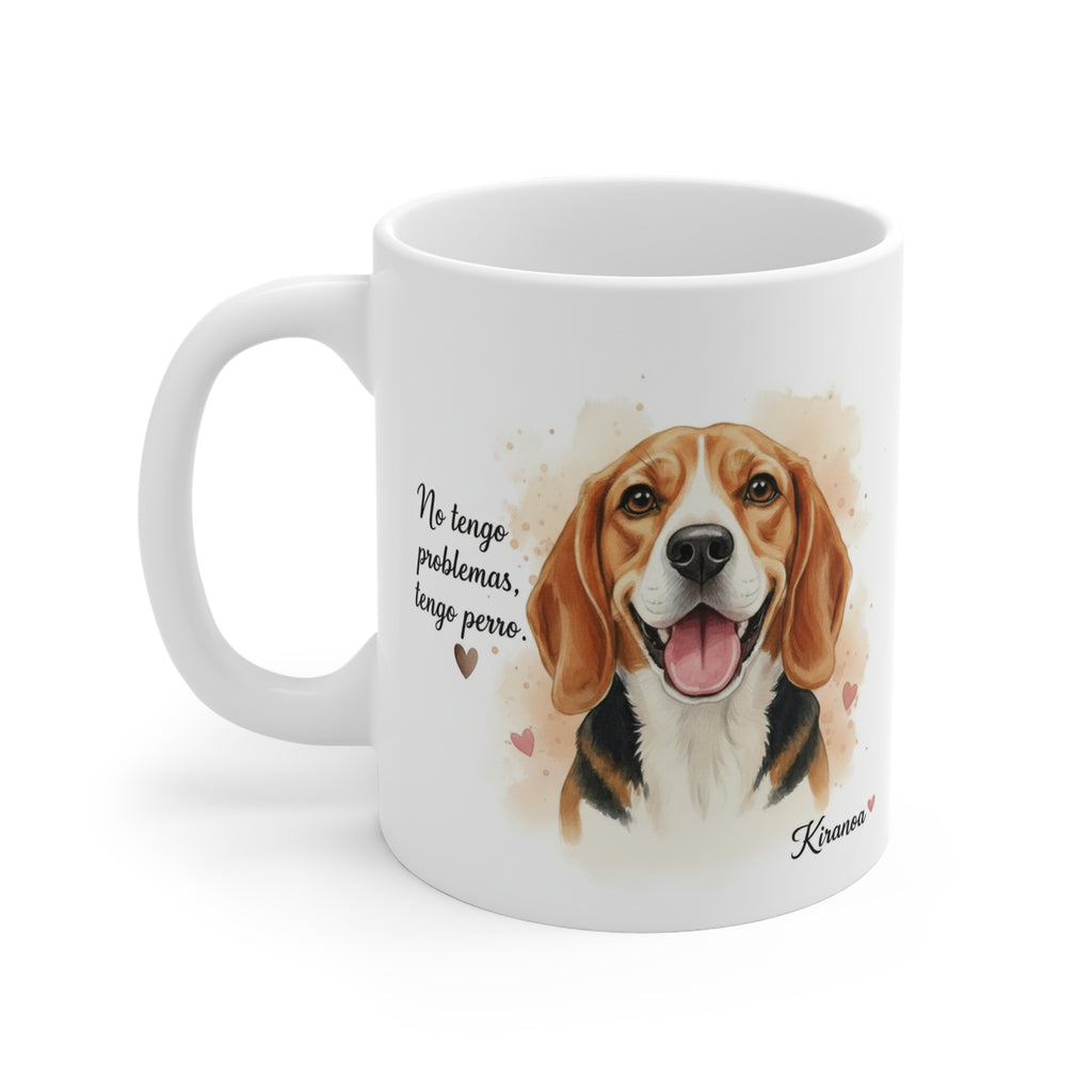 Taza cerámica Beagle con diseño impreso en ambas caras – vista trasera