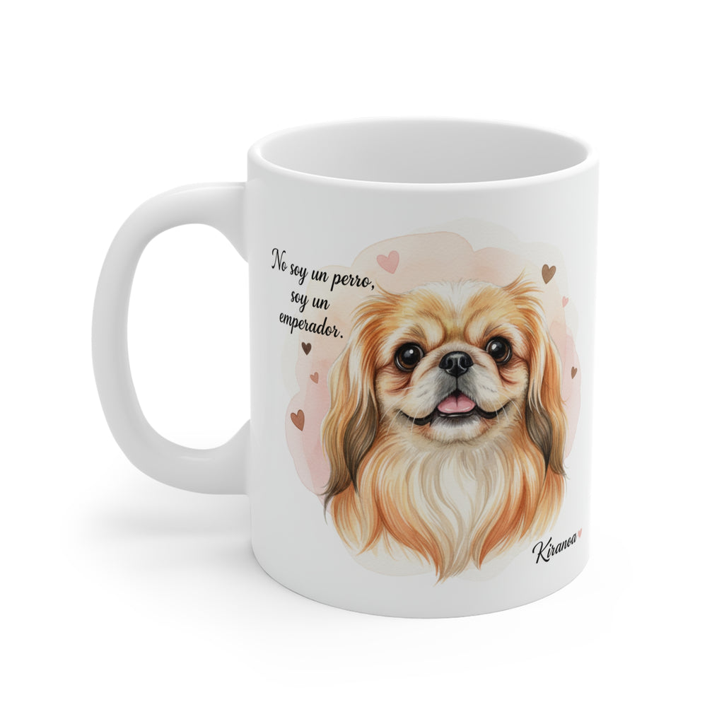 Reverso de la taza Pequinés con diseño impreso en ambas caras – Kiranoa