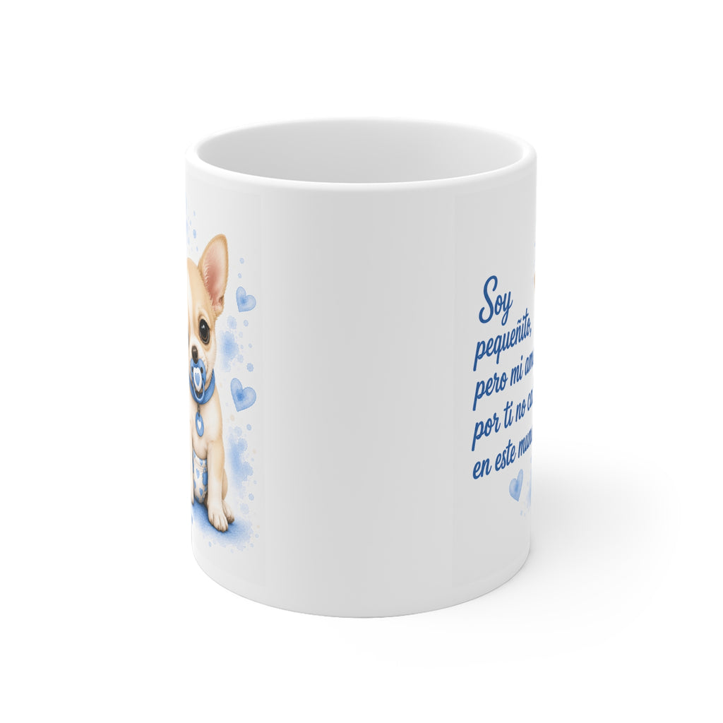 Taza cerámica Chihuahua Blue 325 ml – vista lateral