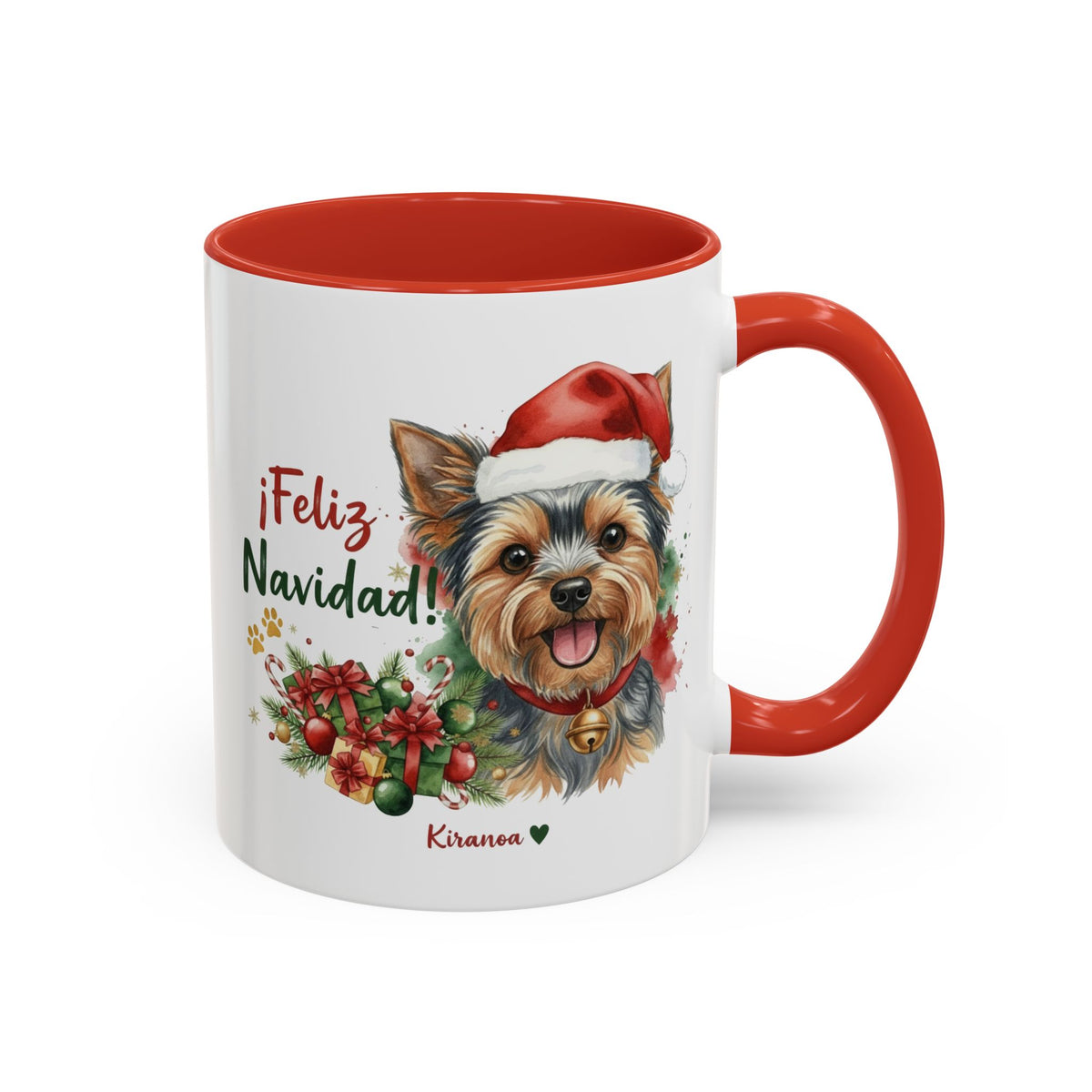 Taza Navideña Yorkshire Terrier | ¡Feliz Navidad!