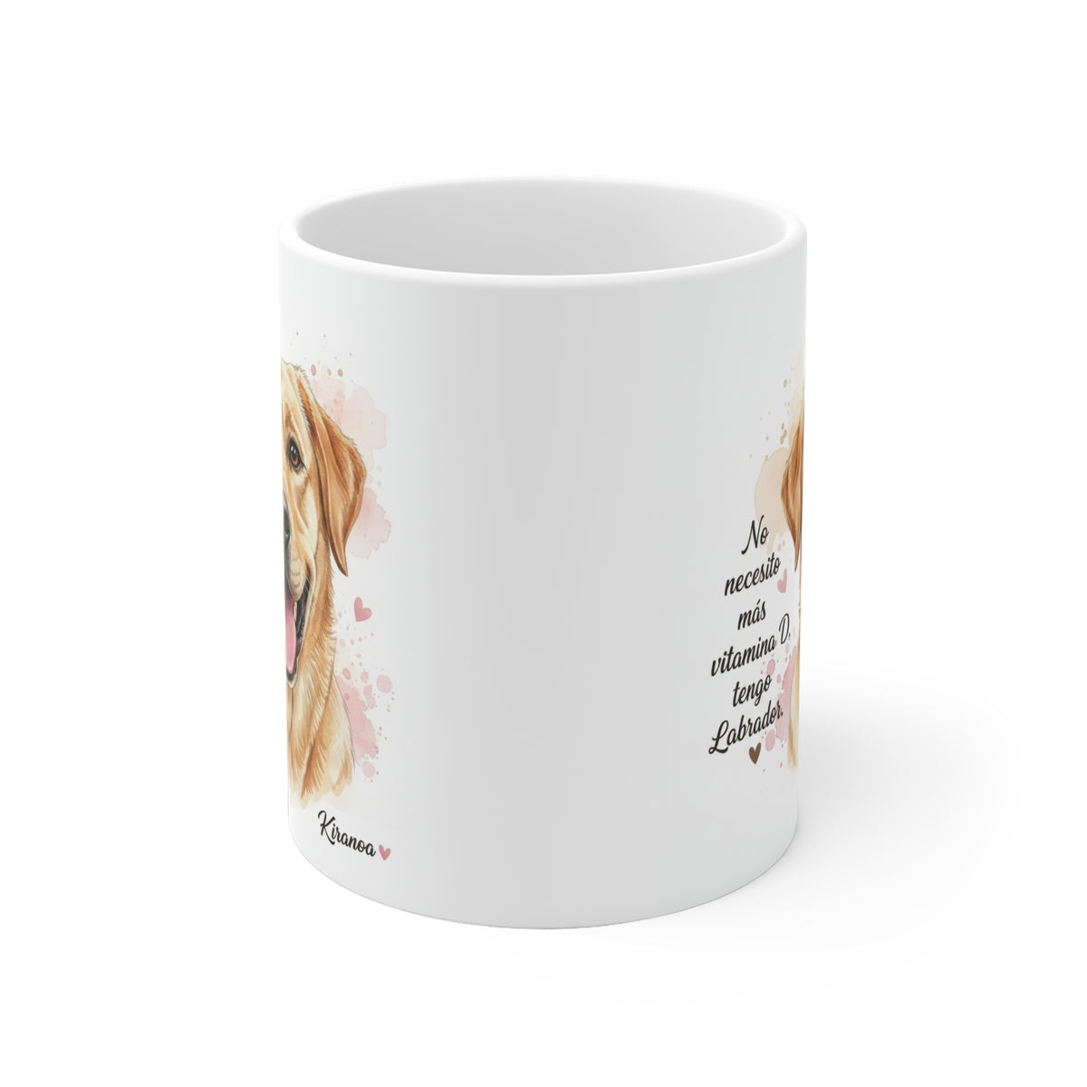 Taza cerámica Labrador 325 ml – vista lateral