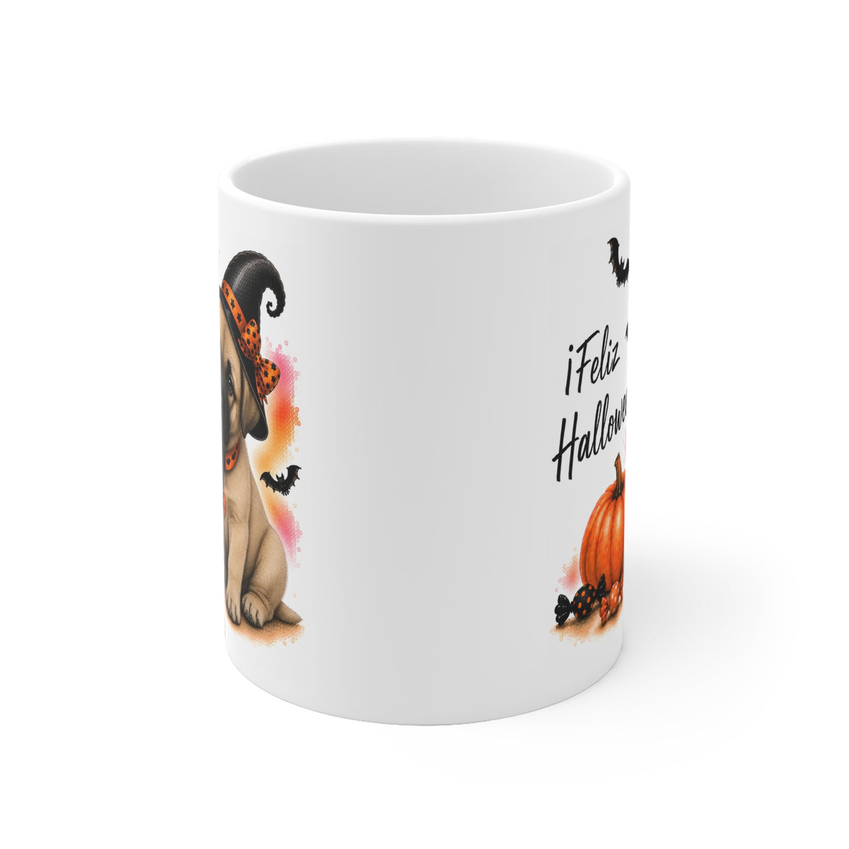 Taza cerámica Kangal Turco 325 ml edición Halloween vista lateral Kiranoa