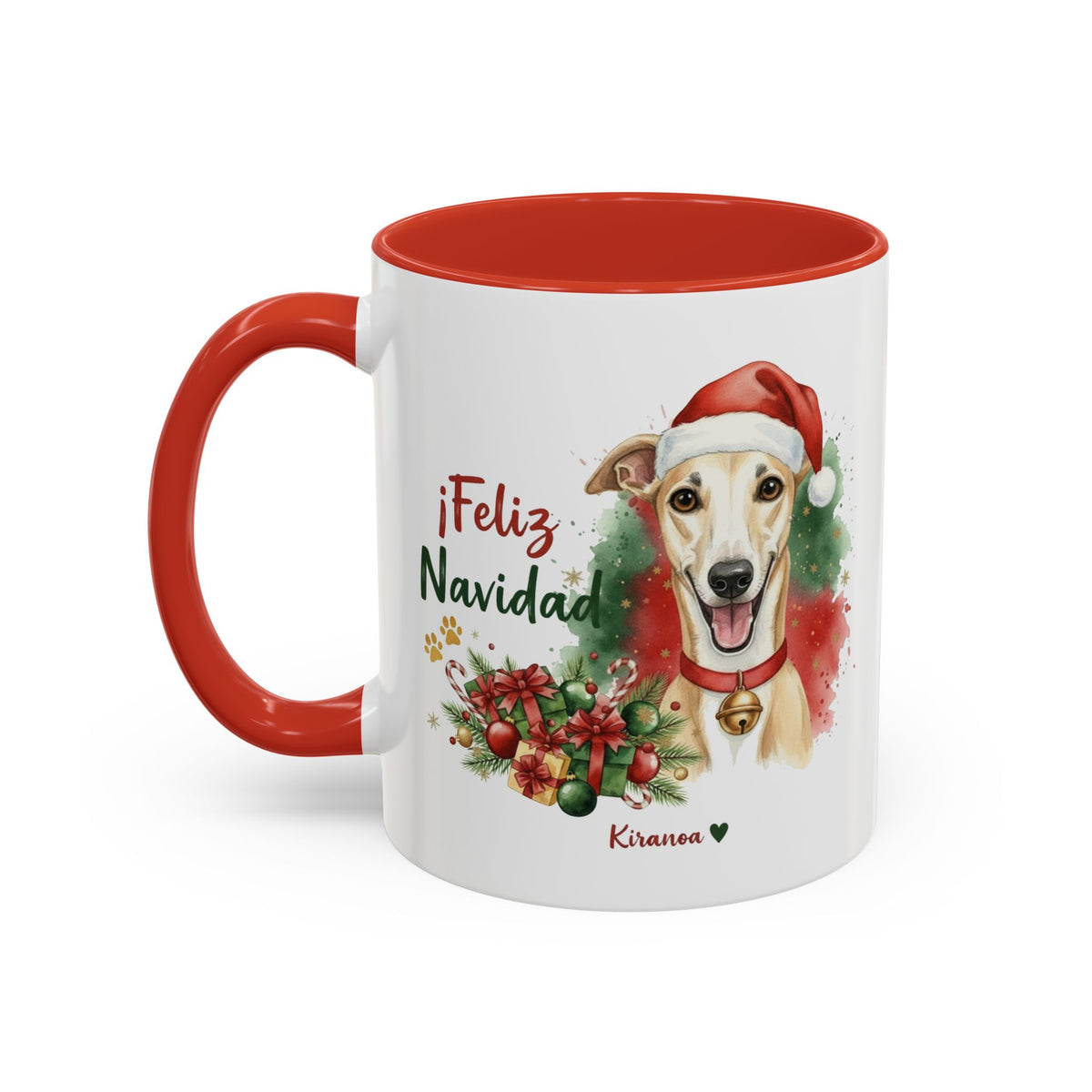 Taza Navideña Whippet | ¡Feliz Navidad!