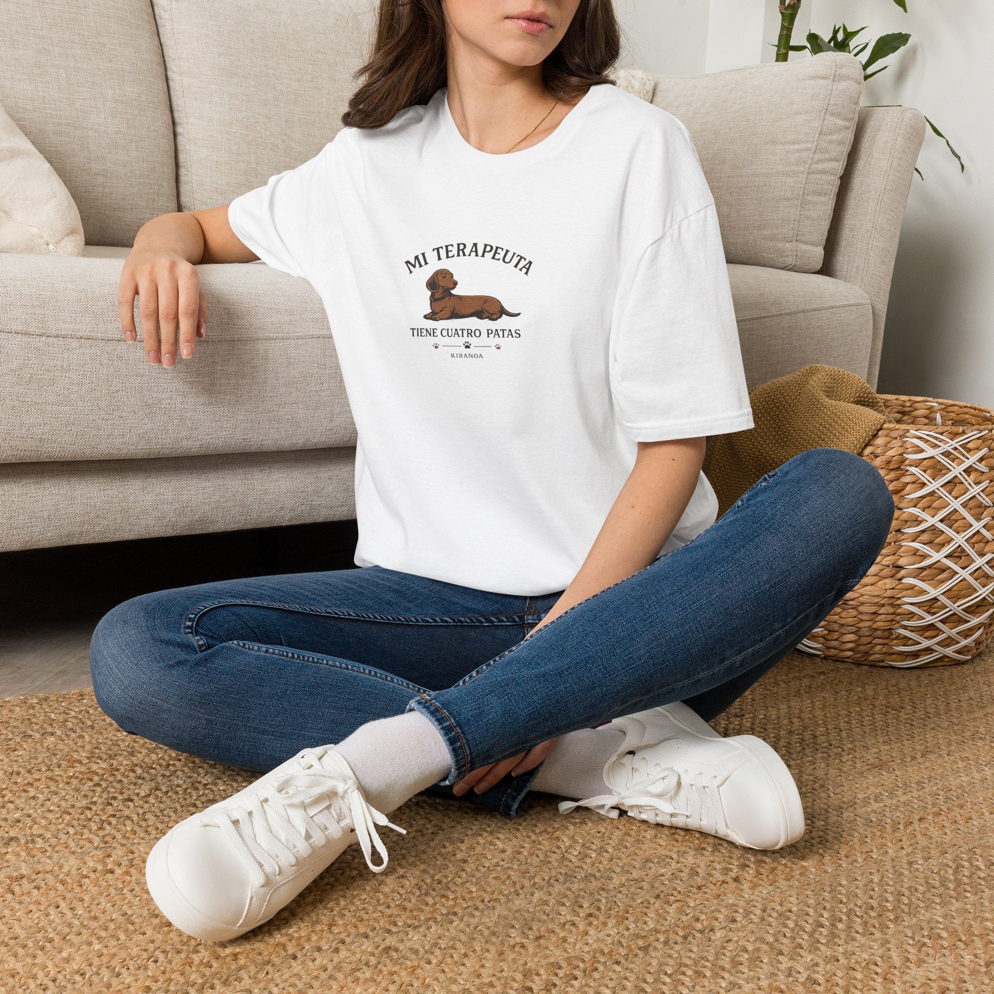 Camiseta perro salchicha - Mi terapeuta tiene cuatro patas